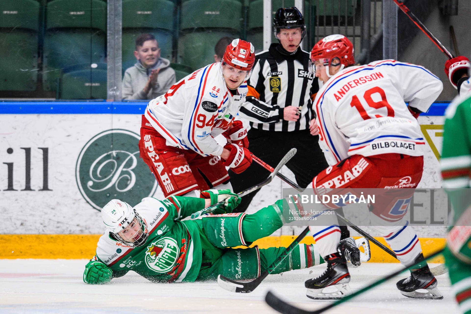 Rögles Marco Kasper och Timrås Sebastian Hartmann