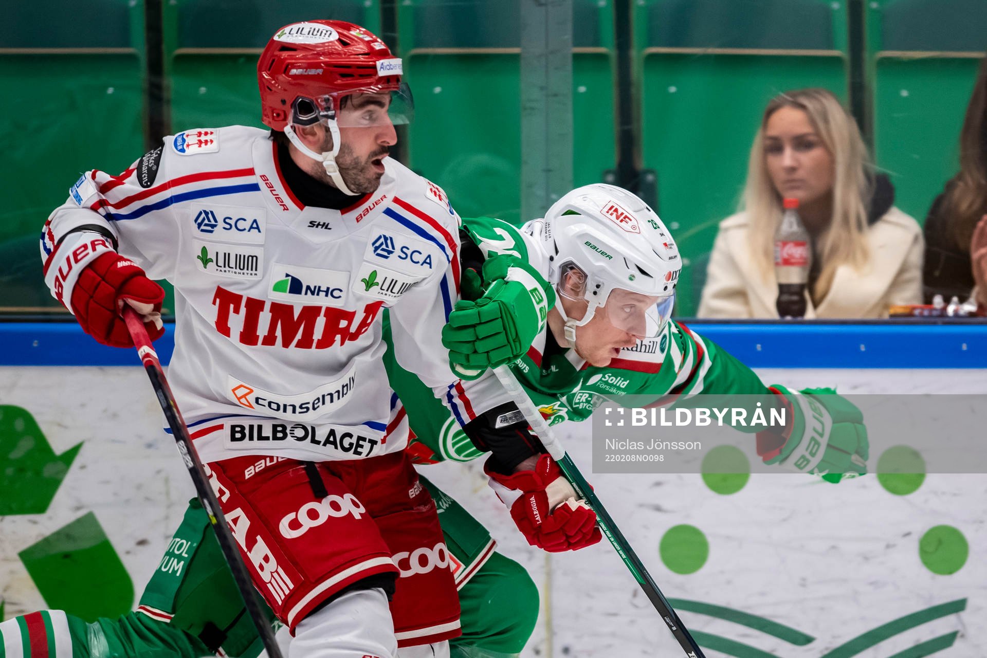 Timrås Joey LaLeggia och Rögles Anton Bengtsson