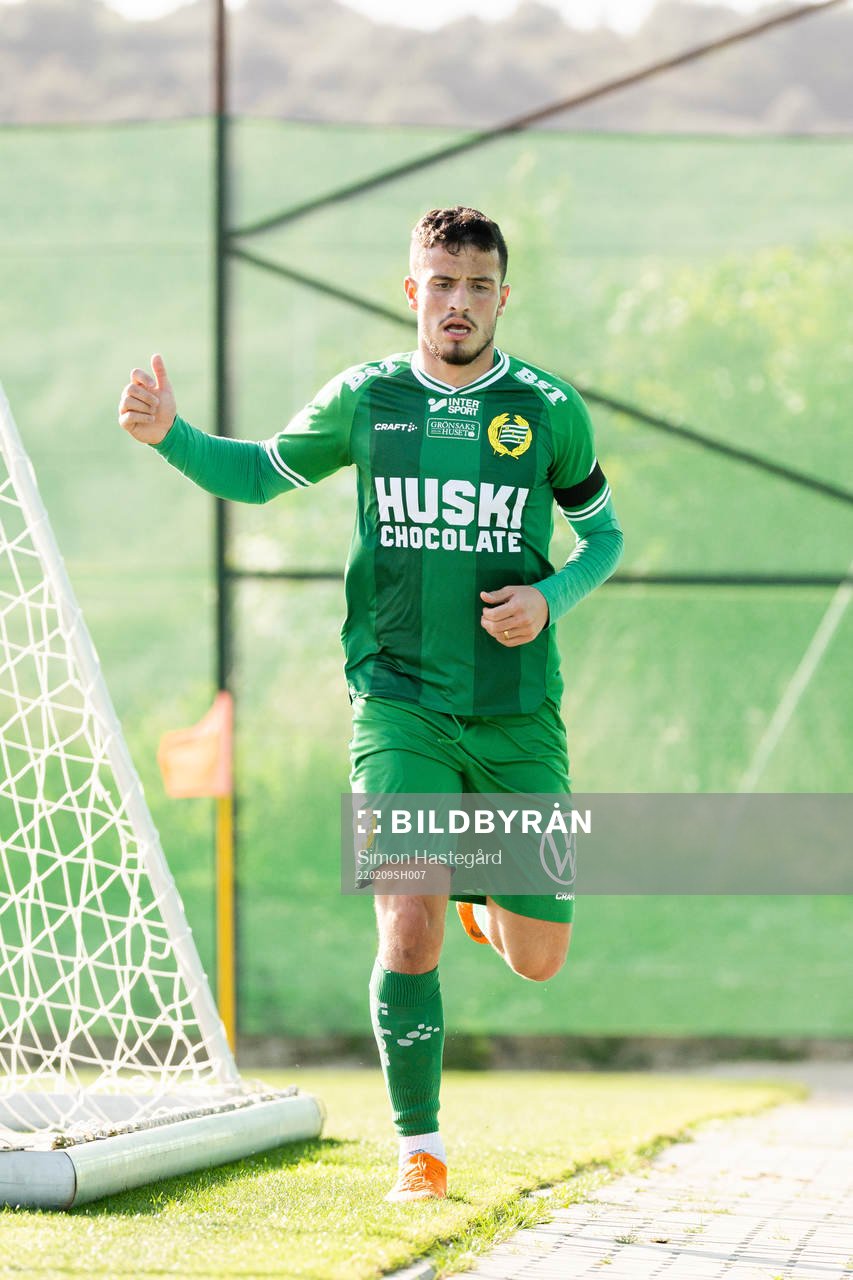 Astrit Selmani of Hammarby celebrate the 2-0 goal