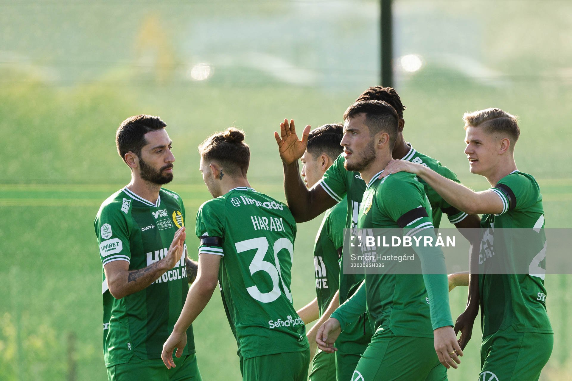 Astrit Selmani of Hammarby celebrates the 1-0 goal