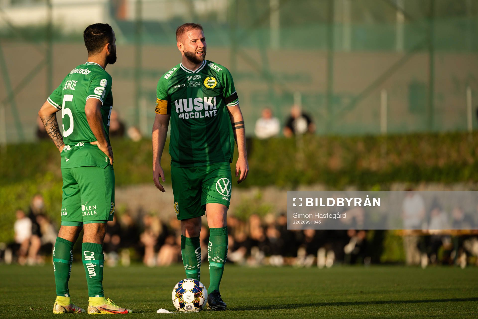 Mohanad Jeahze and Darijan Bojanic of Hammarby