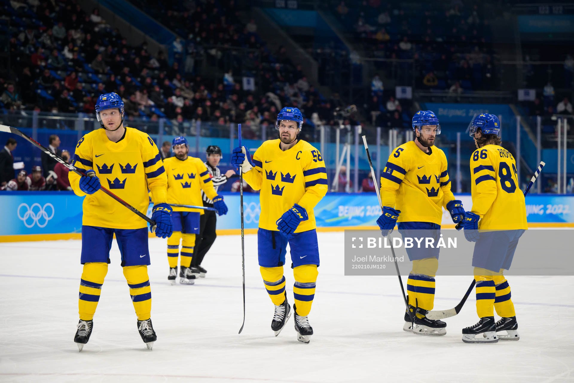 Carl Klingberg, Anton Lander, Oscar Fantenberg and Mathias