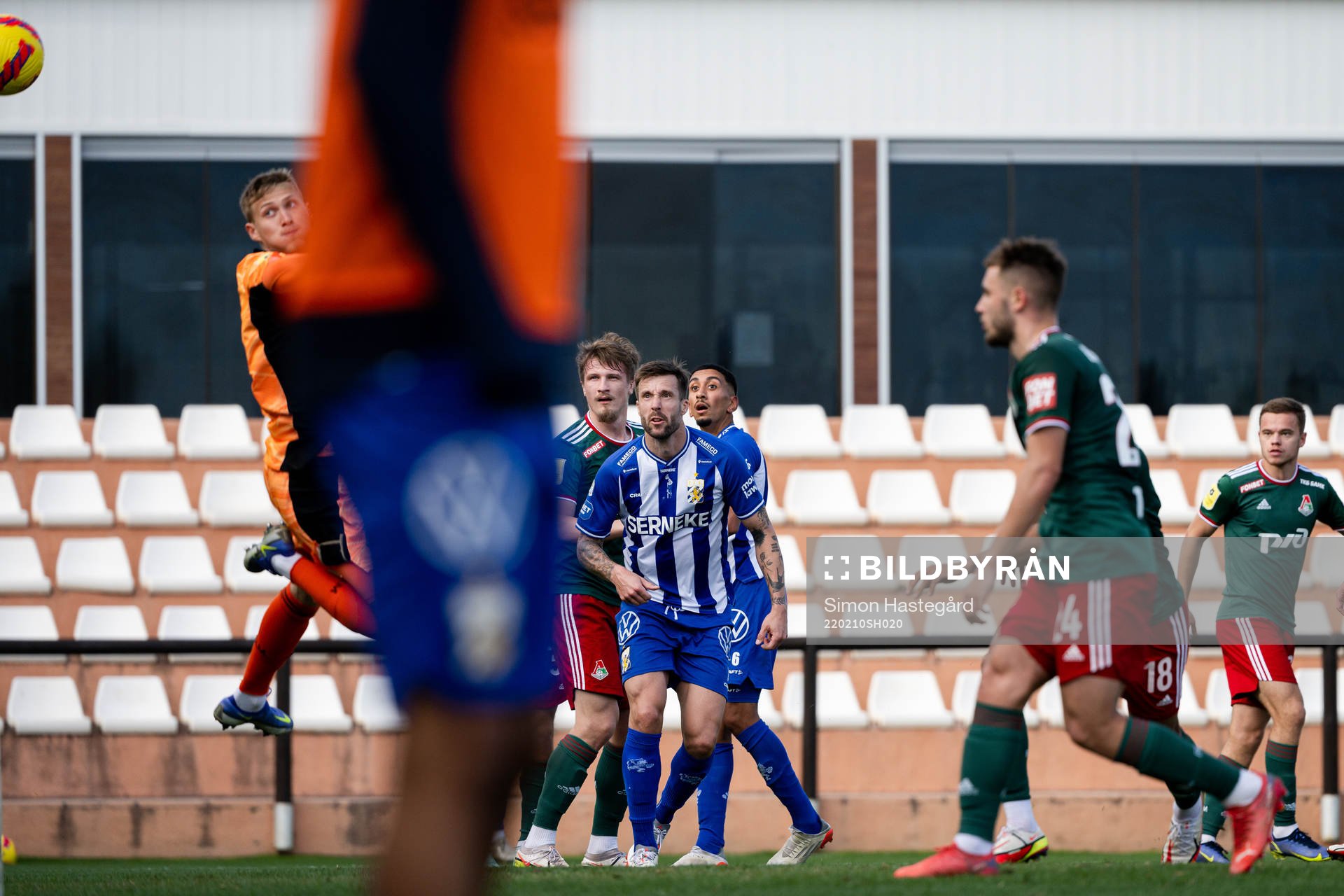 Amir Al-Ammari of IFK Göteborg scores the 2-1 goal during the Friendly match between IFK Göteborg and Lokomotiv Moscow on February 10, 2022 in Marbella.