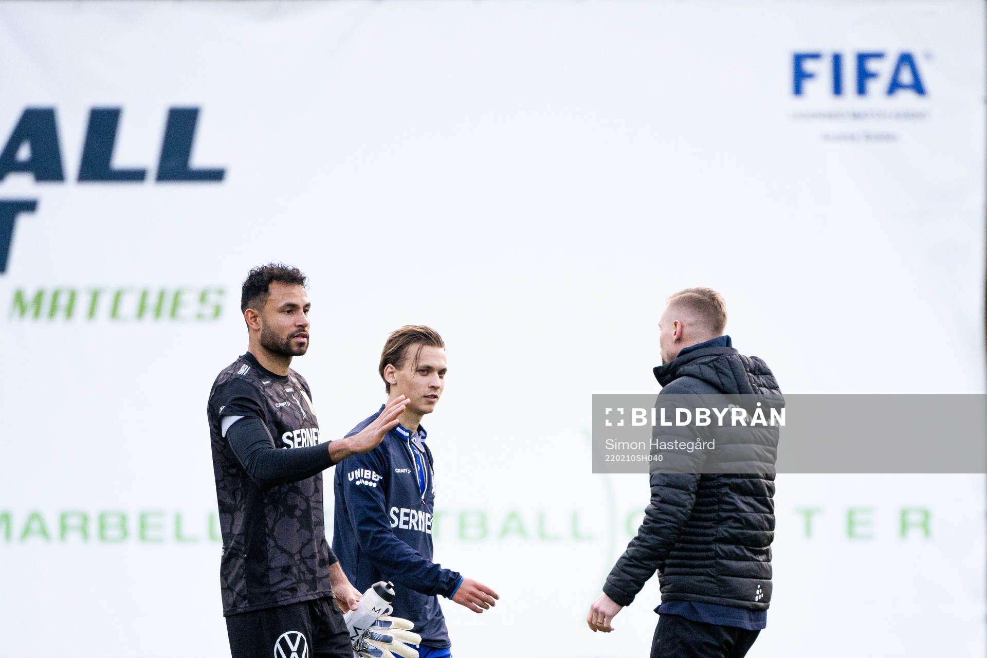 Goalkeeper Warner Hahn, Noah Alexandersson and Sebastian