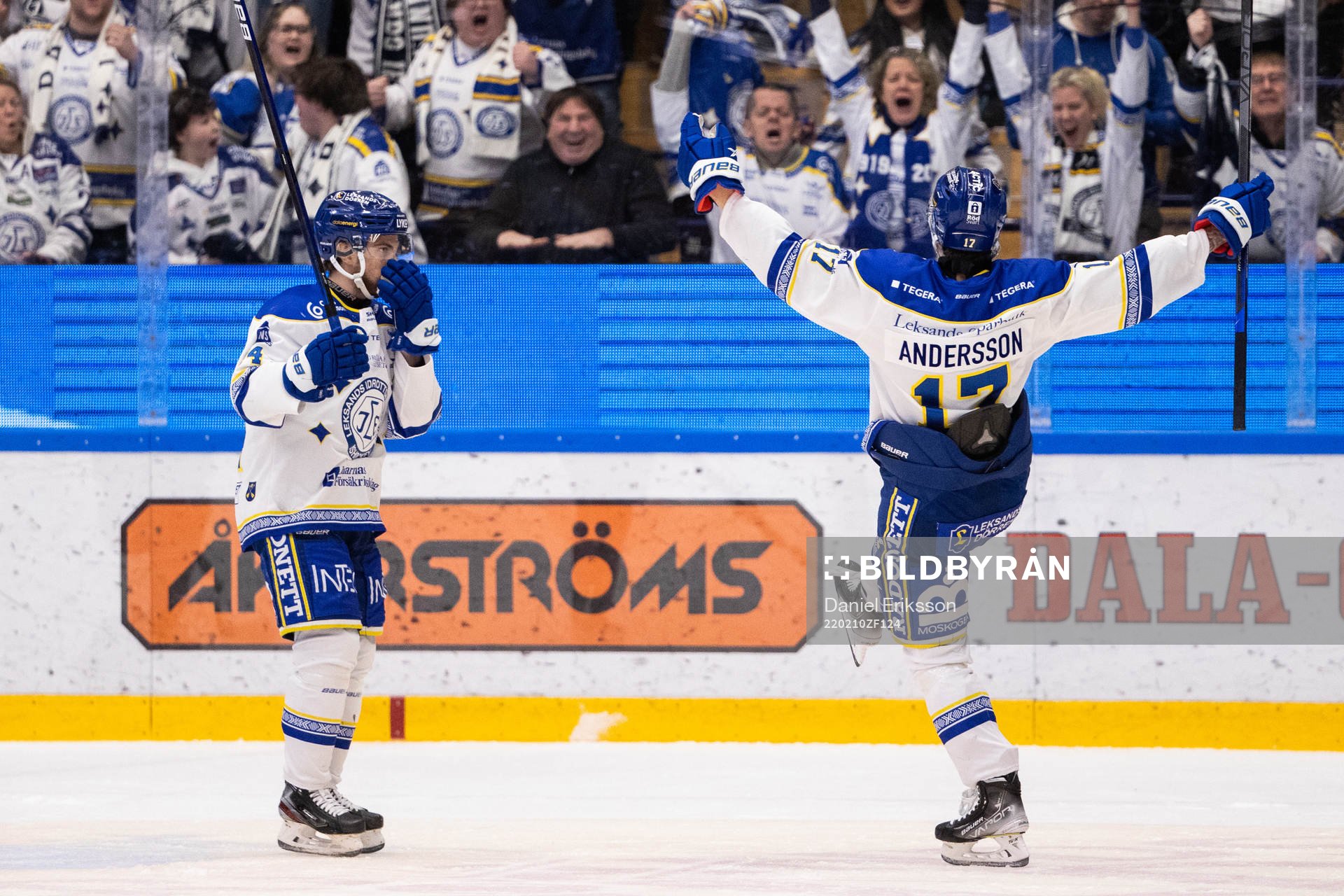 Leksands Linus Andersson jublar