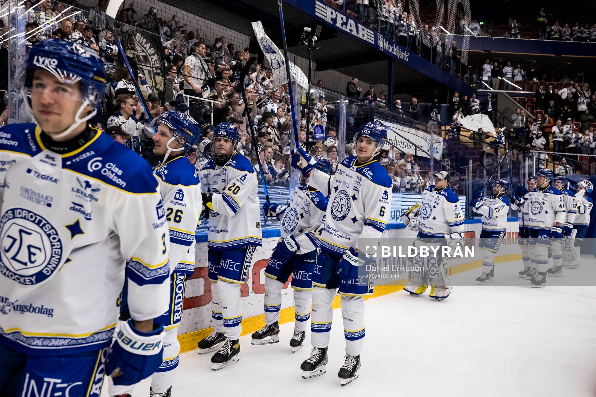 Leksands spelarna jublar