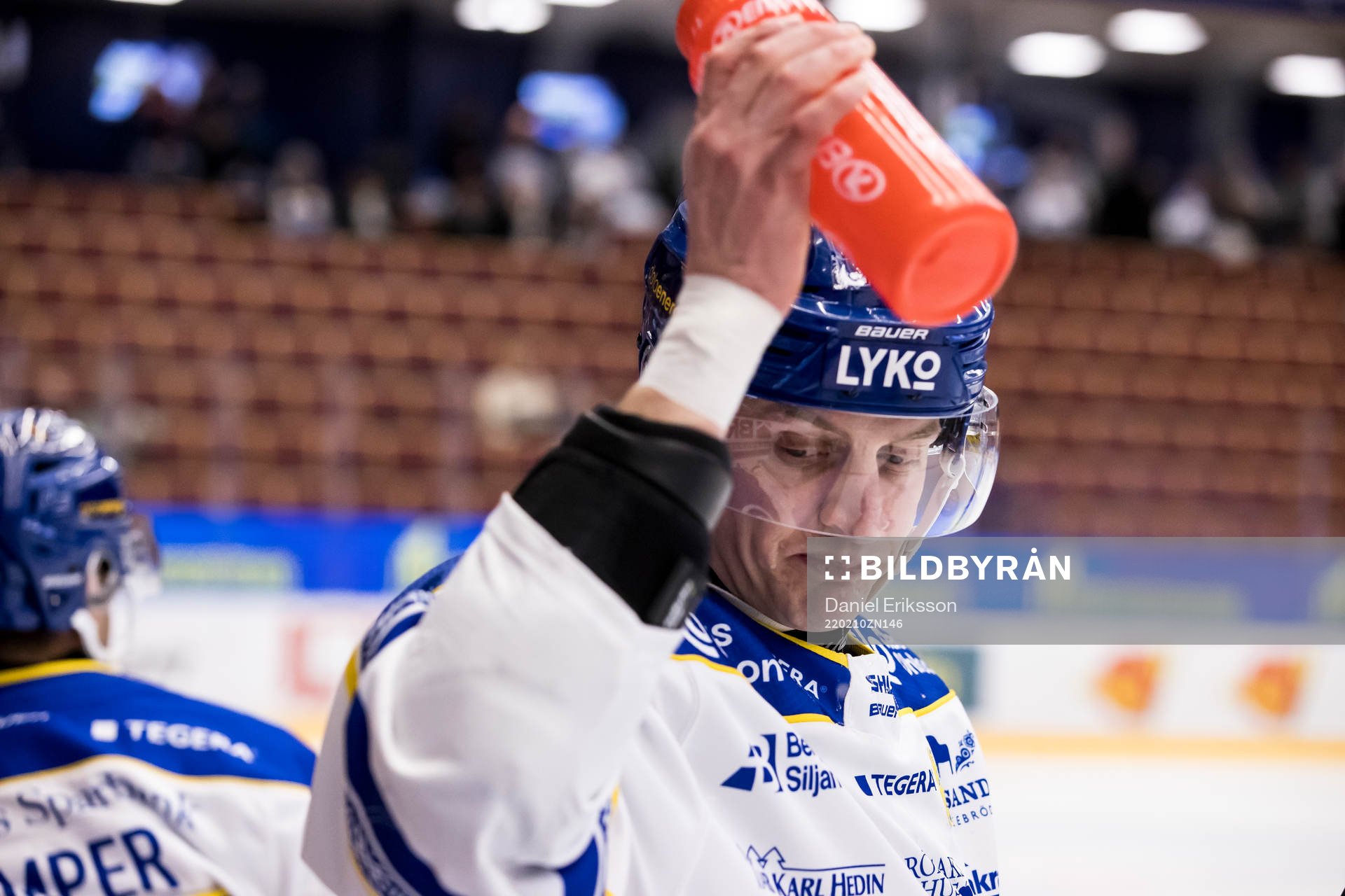 Leksands Martin Karlsson innan  ishockeymatchen i SHL