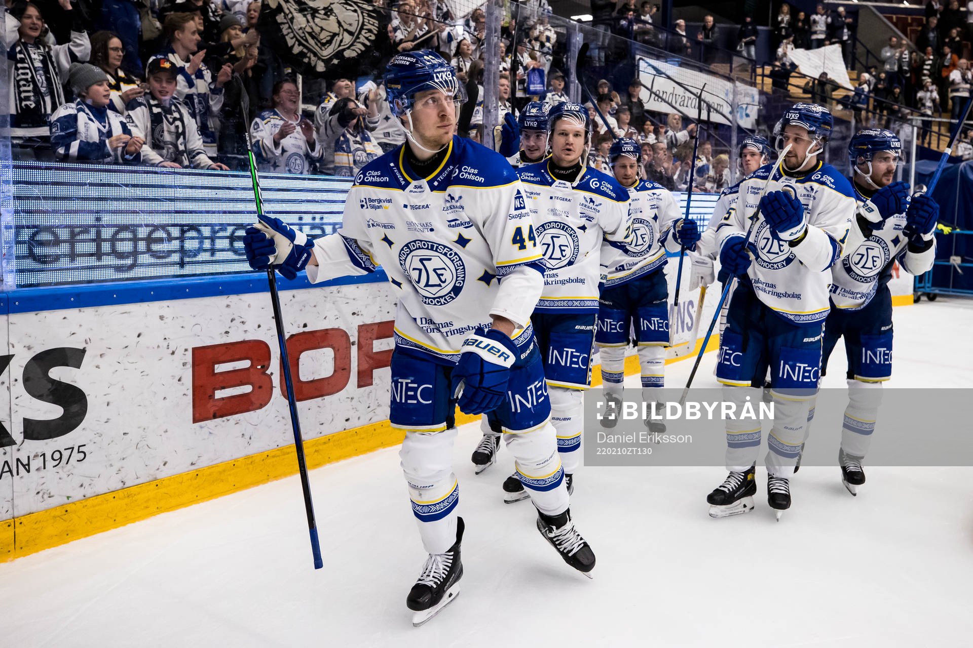 Leksands spelarna jublar