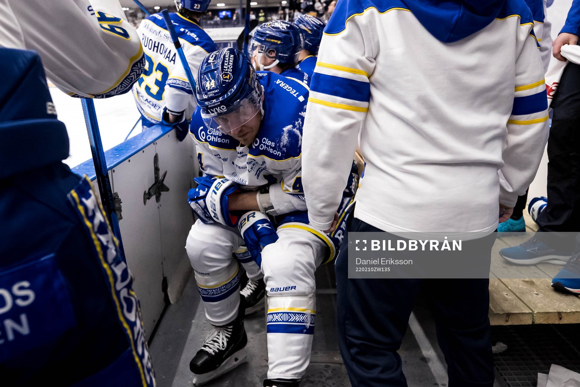 Leksands Carter Ashton har ont