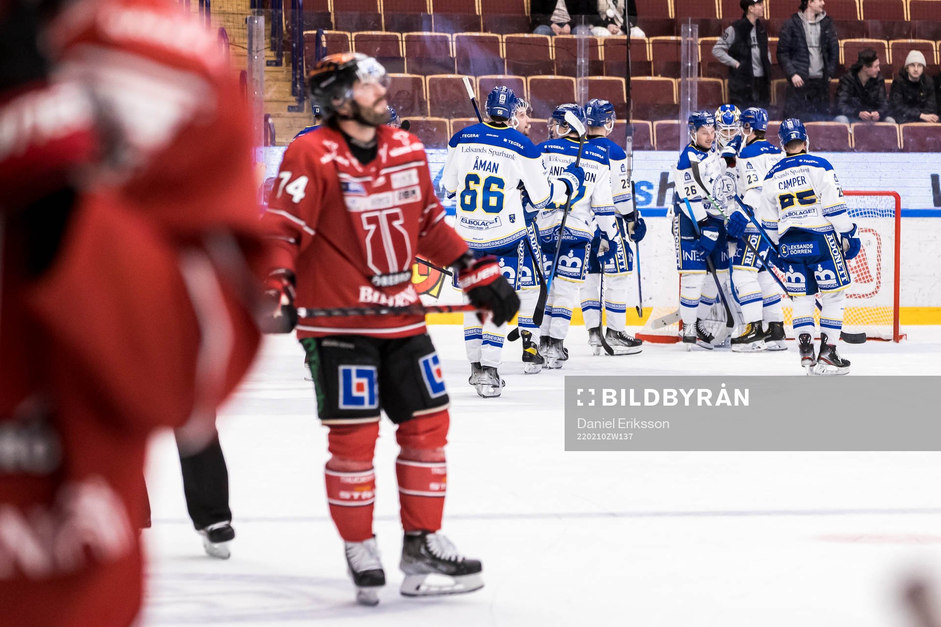 Leksands spelarna jublar