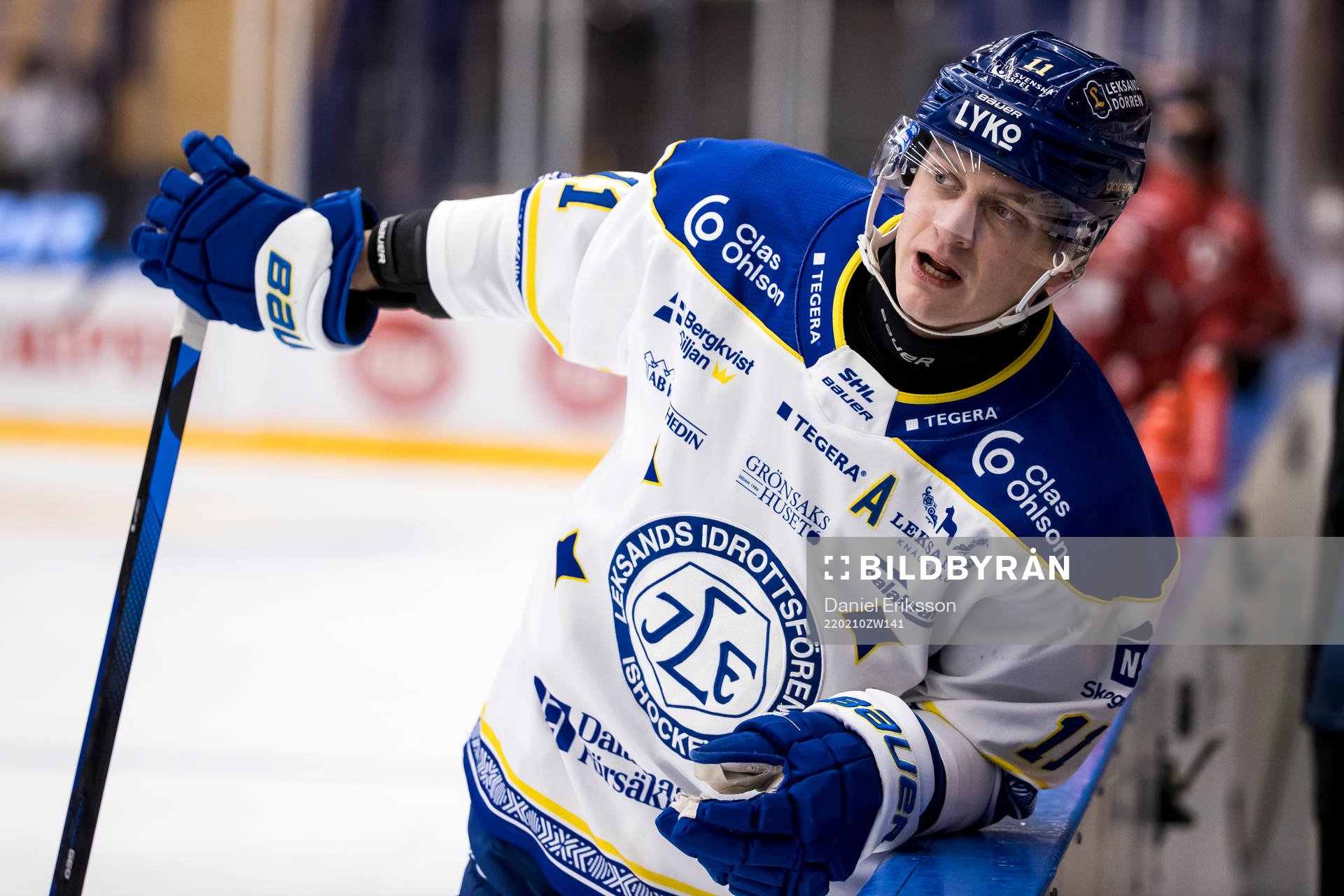 Leksands Martin Karlsson på uppvärmningen innan