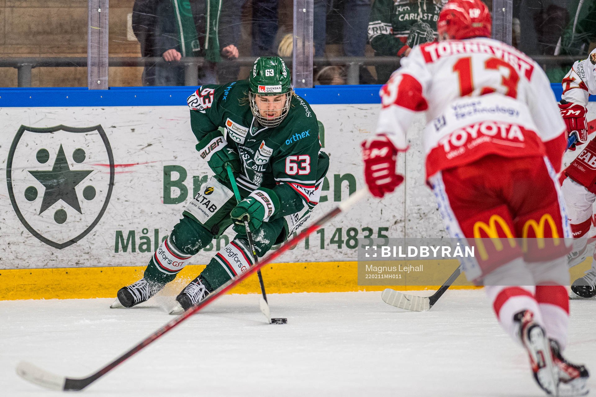 Tingsryds Daniel Öhrn och Troja/Ljungbys Tobias Törnkvist