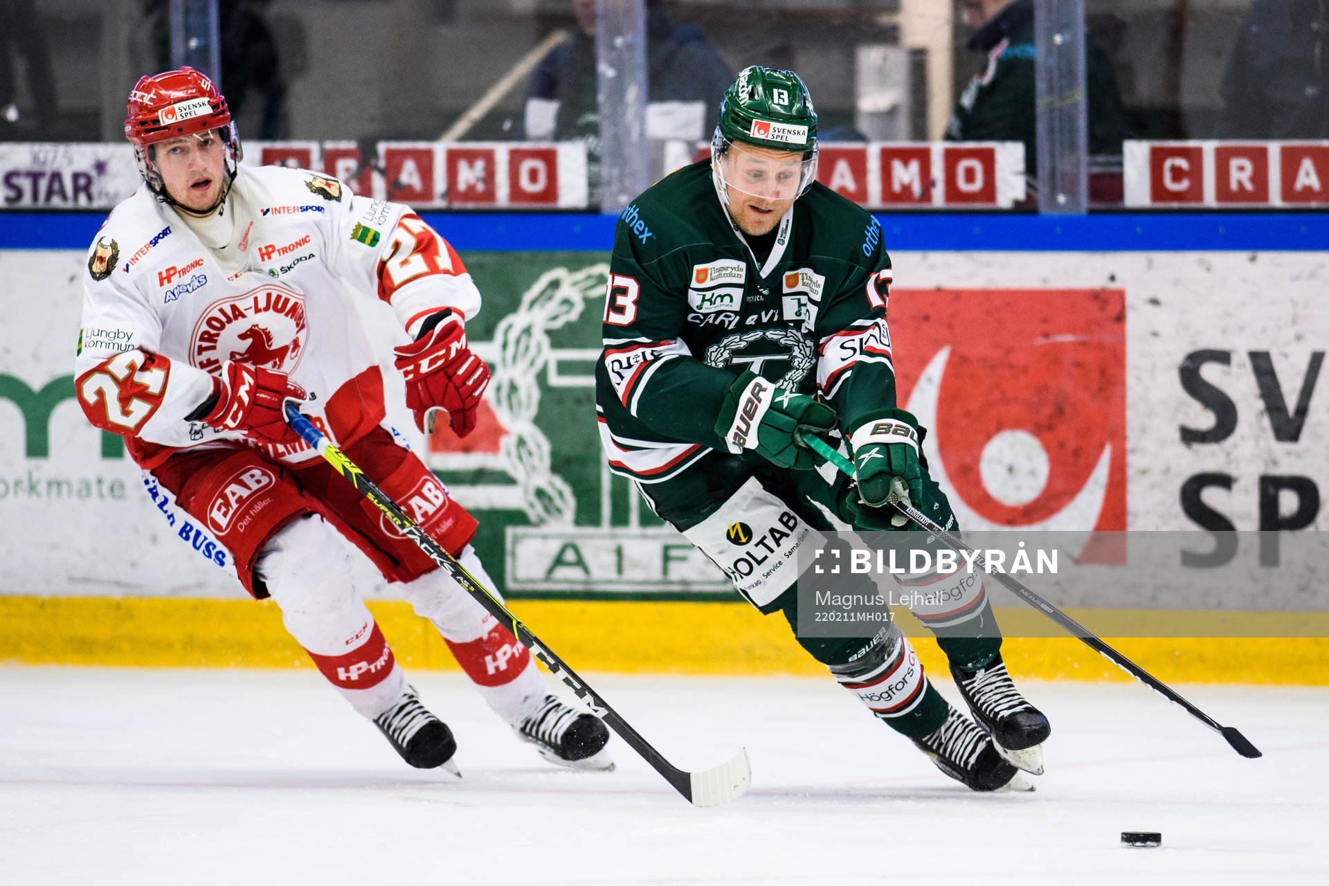 Troja/Ljungbys William Romfors och Tingsryds Hugo Reinhardt