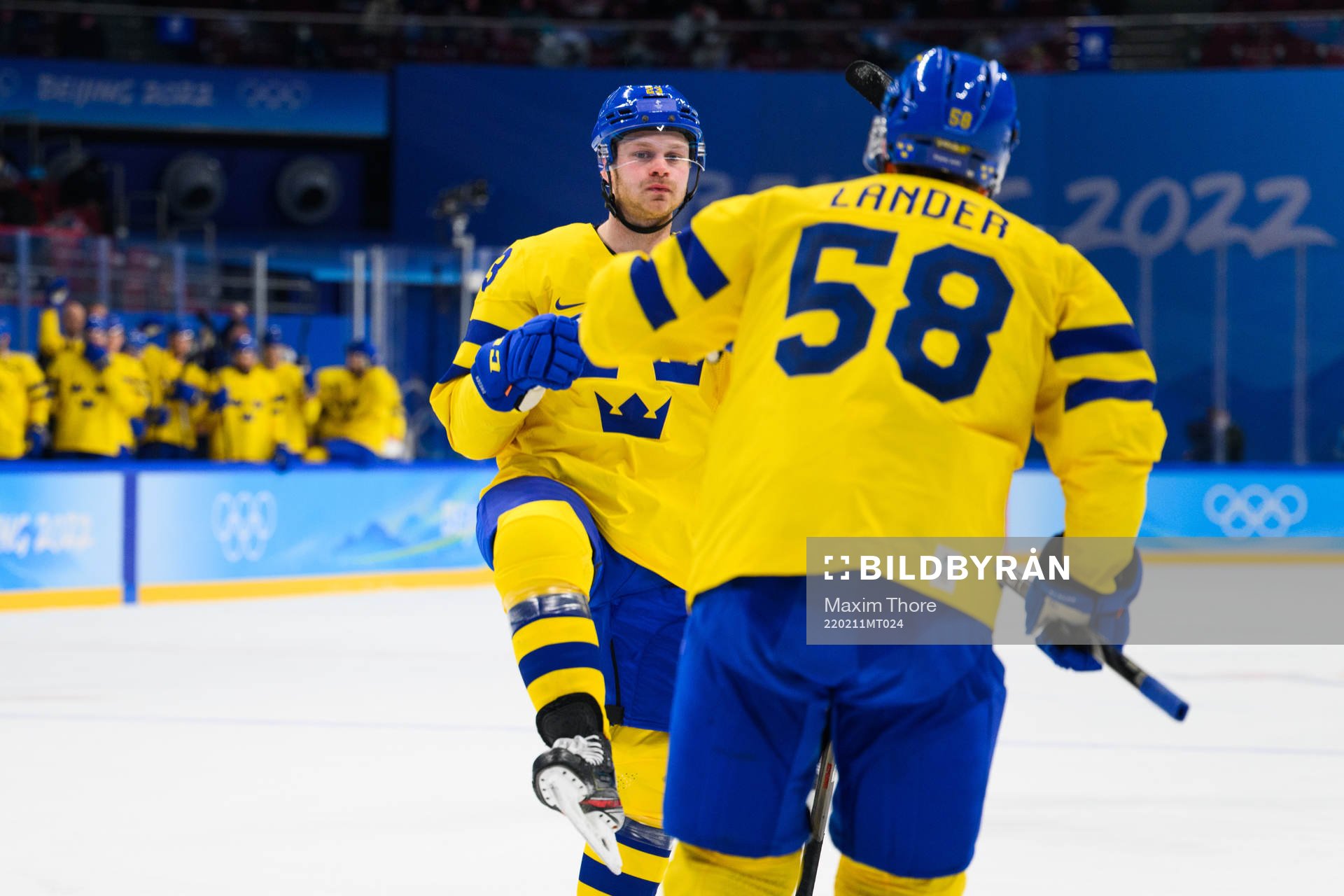 Lucas Wallmark of Sweden celebrates