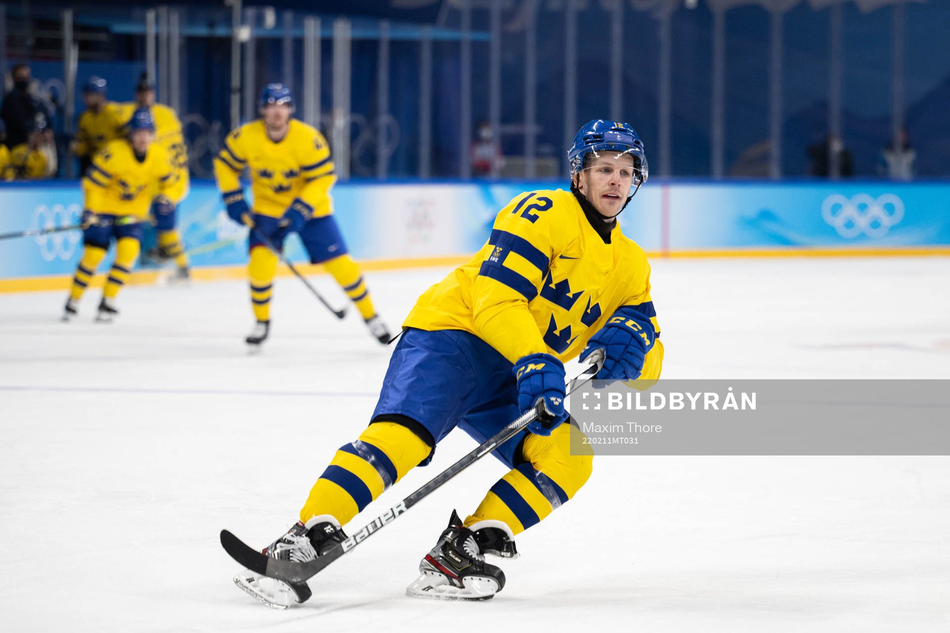 Max Friberg of Sweden in an ice hockey preliminary round