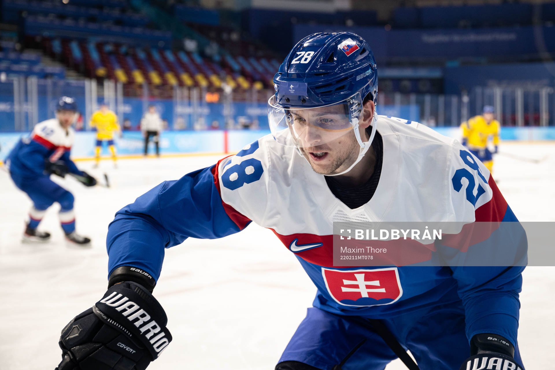 Martin Gernat of Slovakia in an ice hockey preliminary