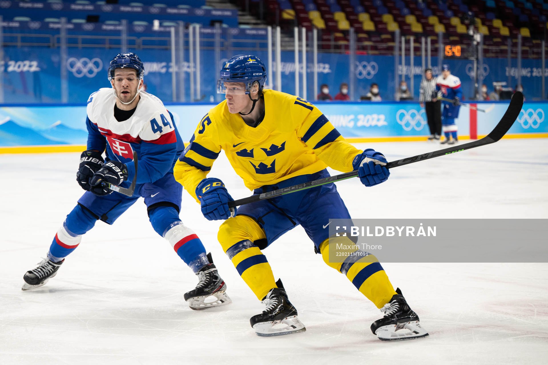 Mislav Rosandic of Slovakia and Gustav Rydahl of Sweden in