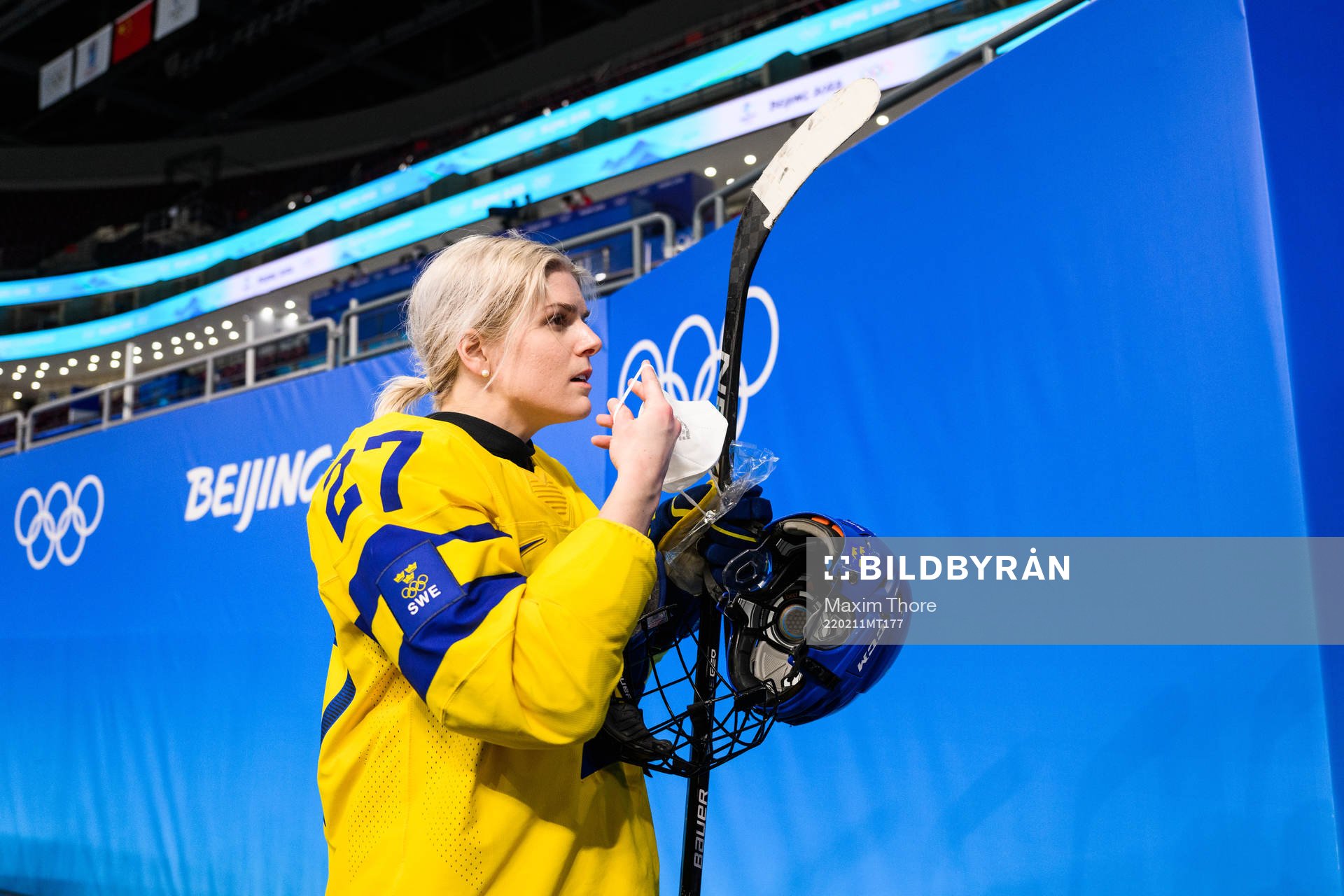 Emma Nordin of Sweden looks dejected