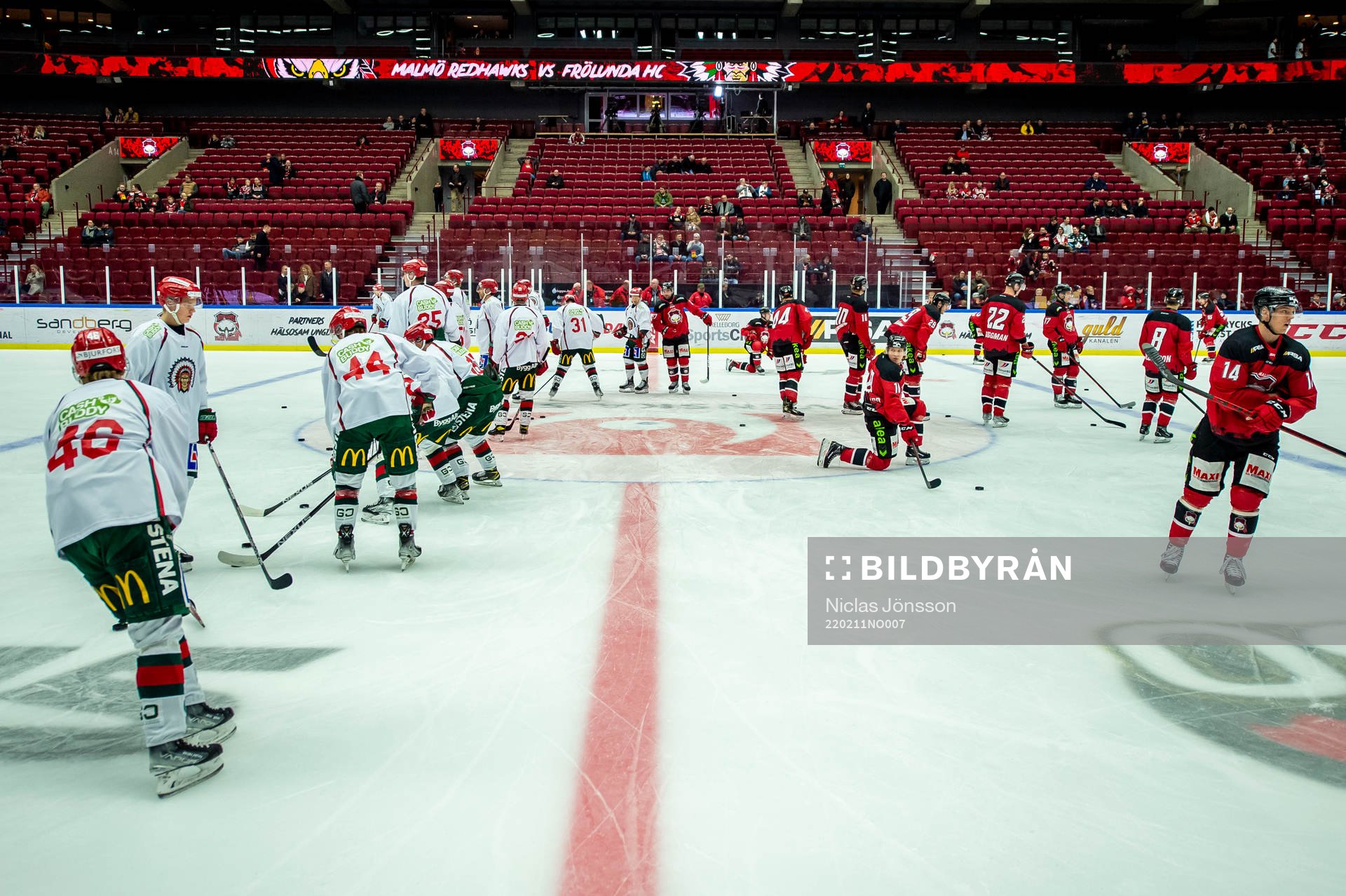 Frölunda och Malmö Redhawks spelarna
