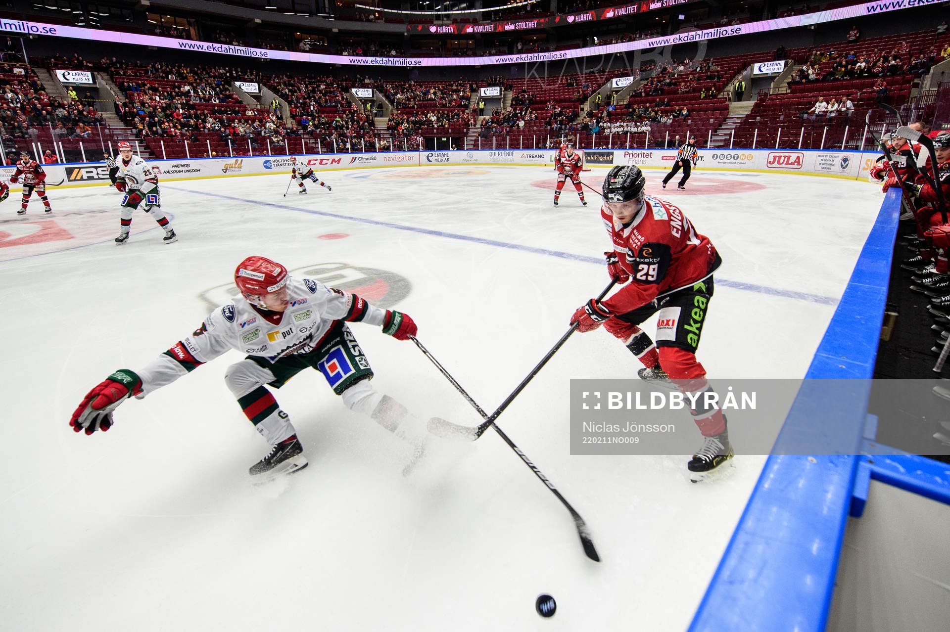 Frölundas Filip Johansson och Malmö Redhawks Eric
