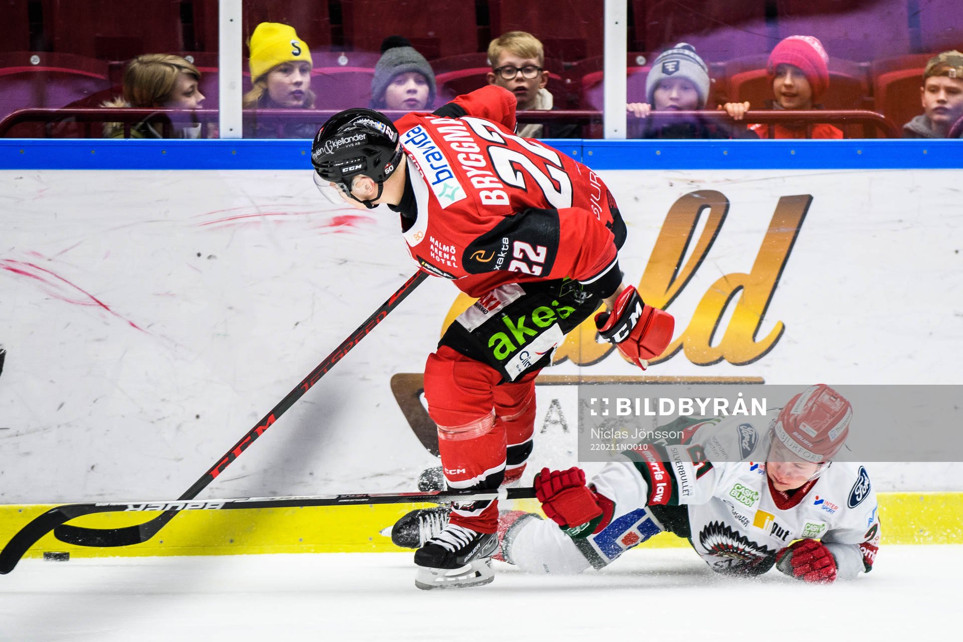 Malmö Redhawks Lars Bryggman och Frölundas Karl Henriksson