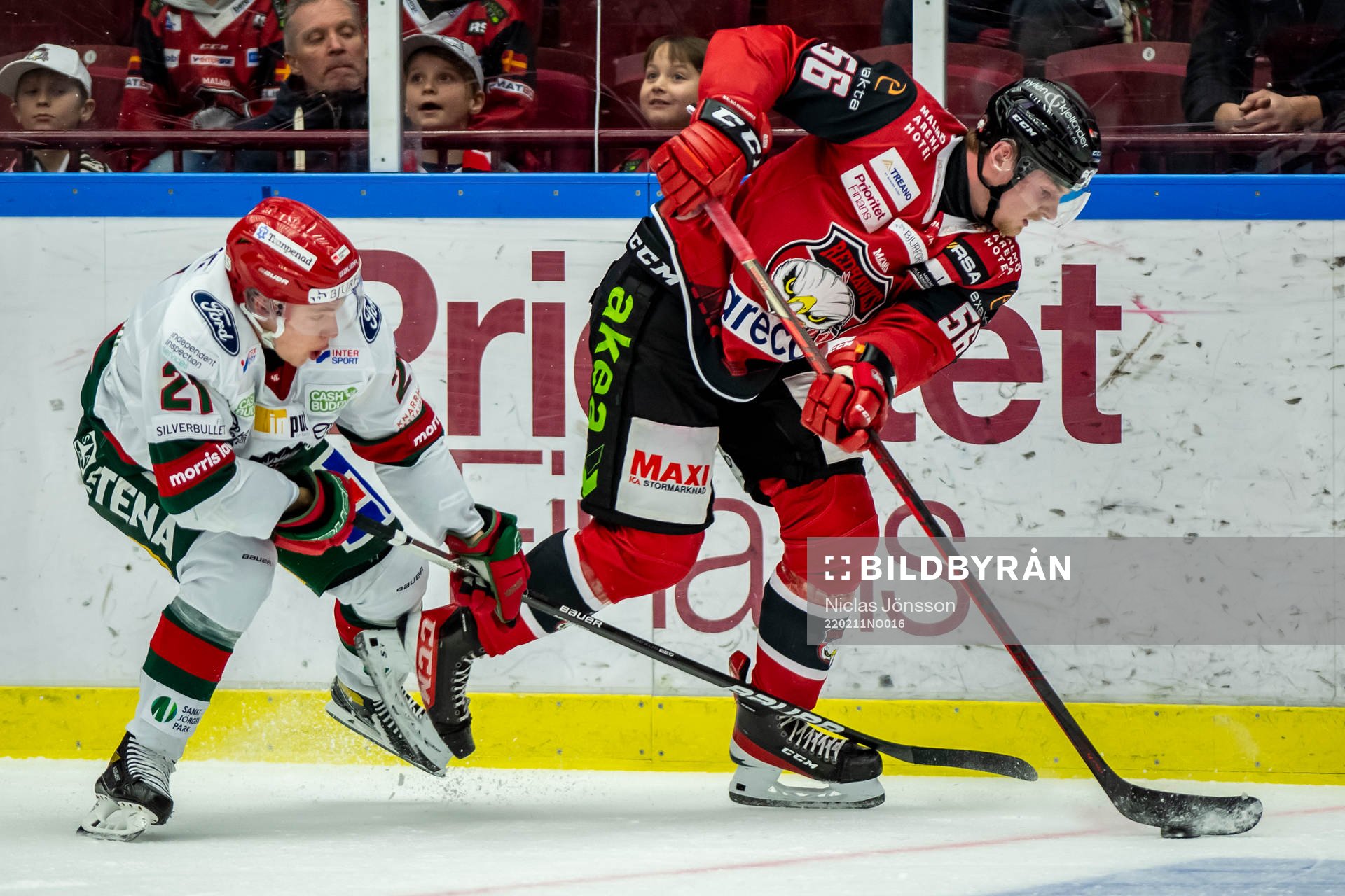 Frölundas Karl Henriksson och Malmö Redhawks Alexander