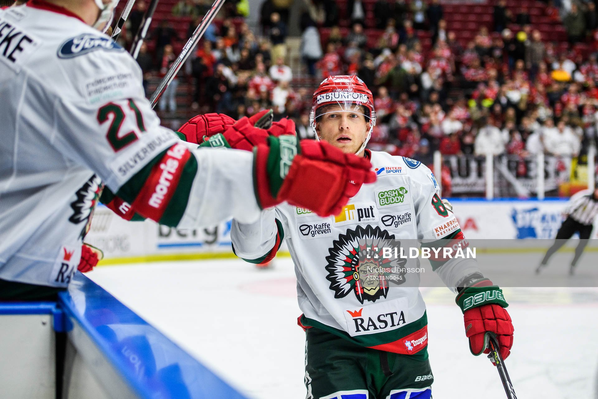 Frölundas Ryan Lasch jublar