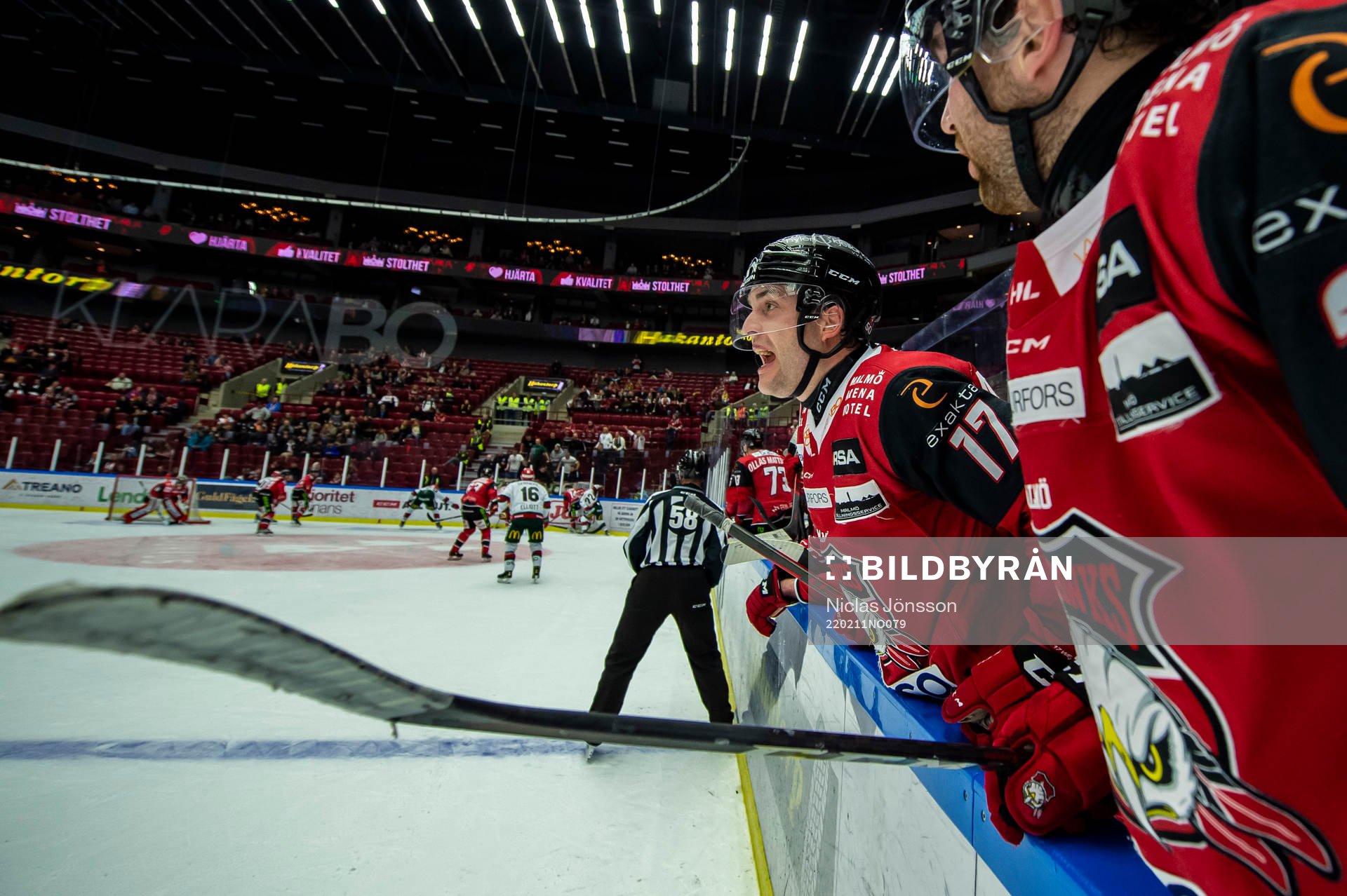 Malmö Redhawks Pathrik Westerholm  reagerar på ett domslut