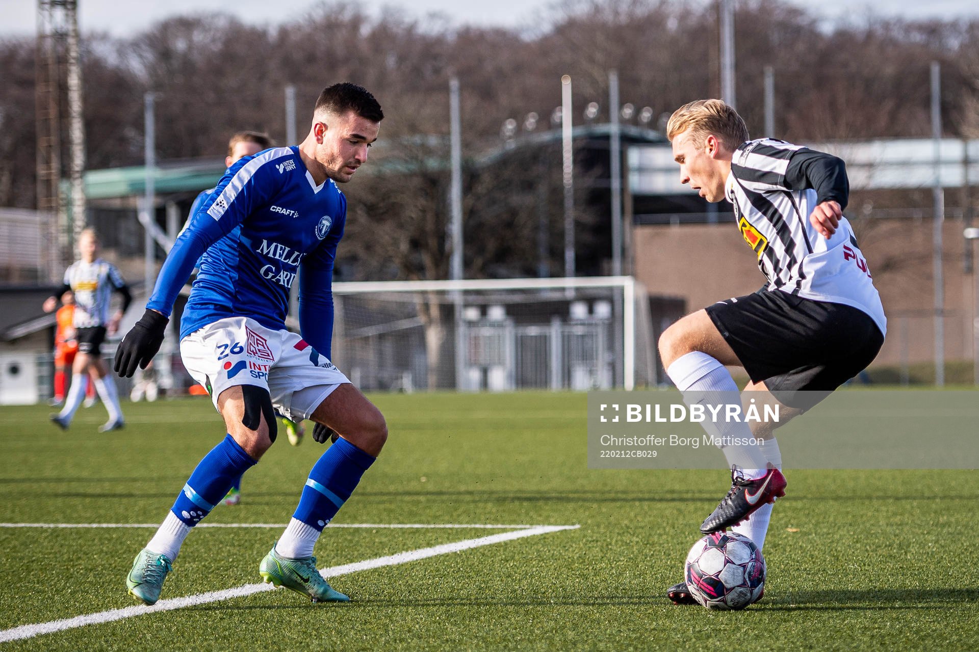 Trelleborgs Haris Brkic och Landskronas Edvin Dahlqvist