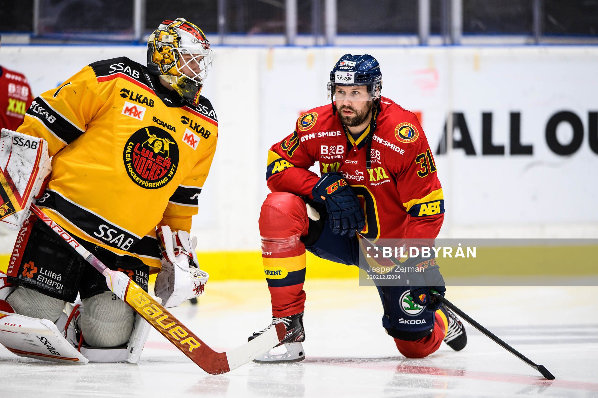 Luleås målvakt Jesper Wallstedt och Djurgårdens Dick