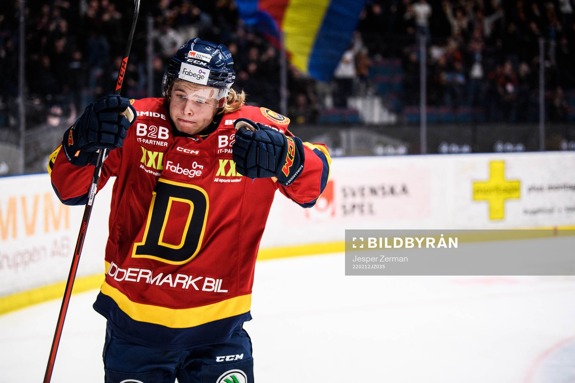 Djurgårdens Tim Söderlund jublar