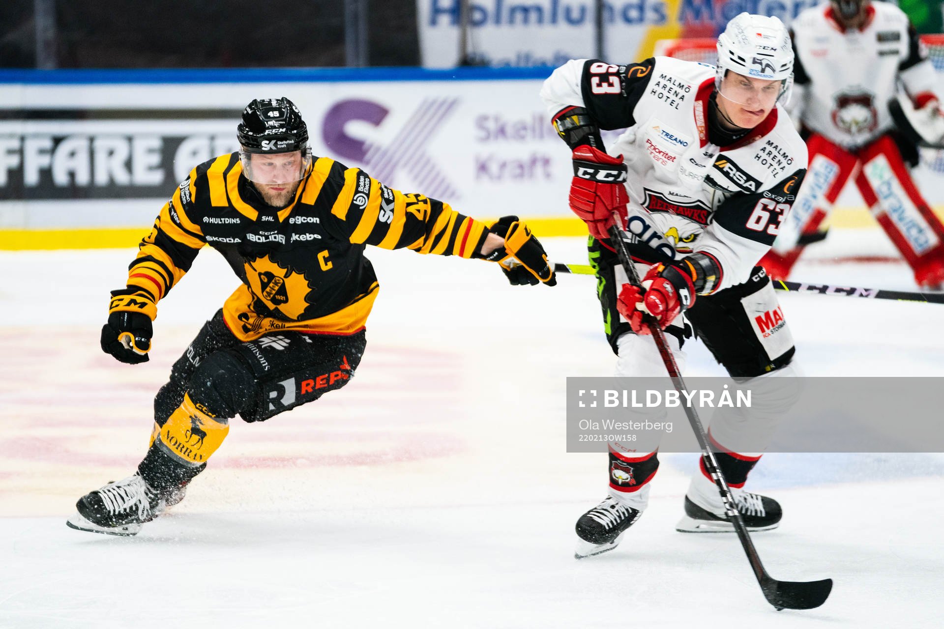 Skellefteås Oscar Möller och Malmö Redhawks Fredrik