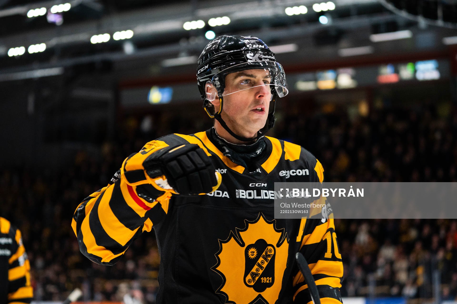 Skellefteås Joakim Lindström jublar