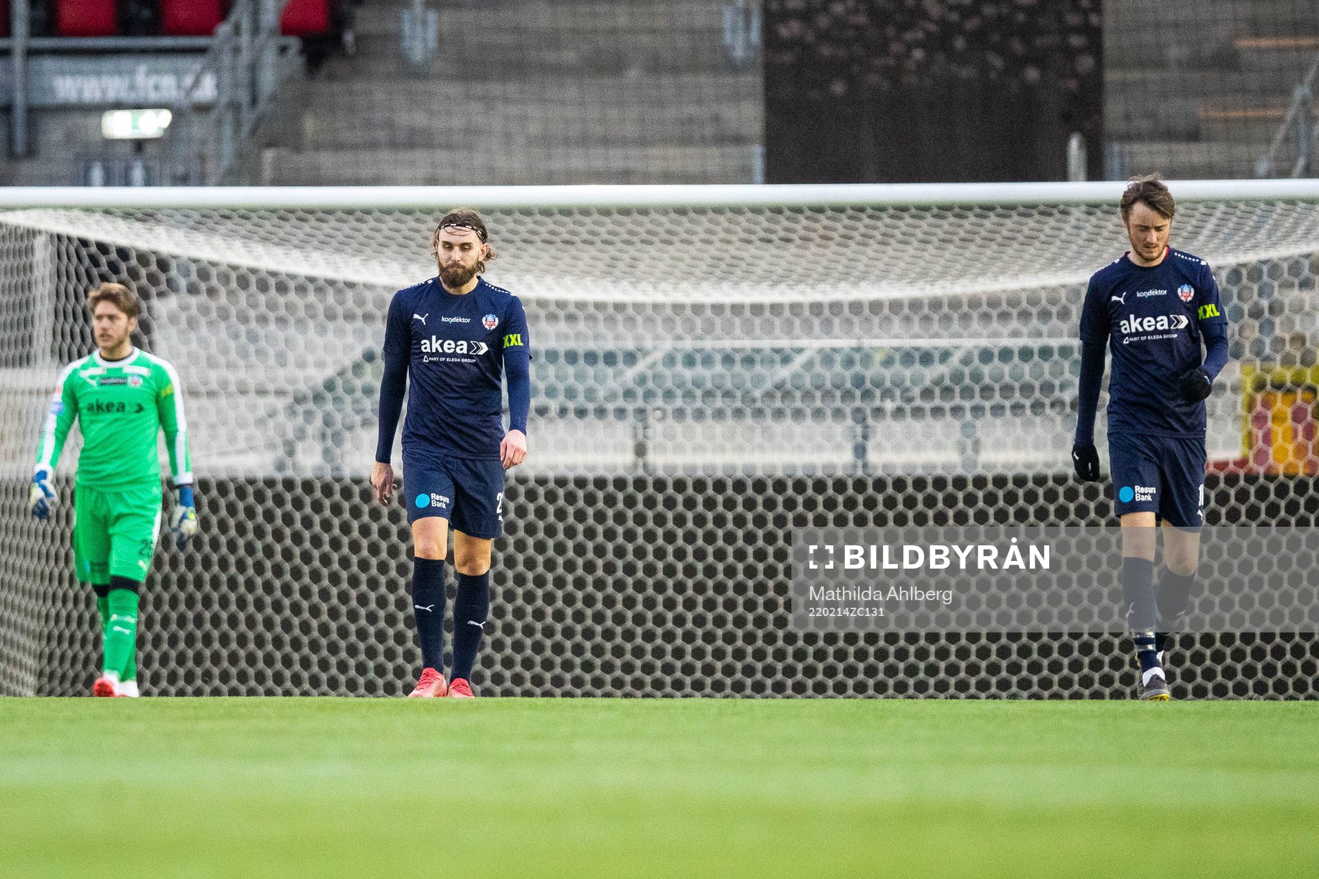 Helsingborgs målvakt Kalle Joelsson, Ali Suljic och Rasmus
