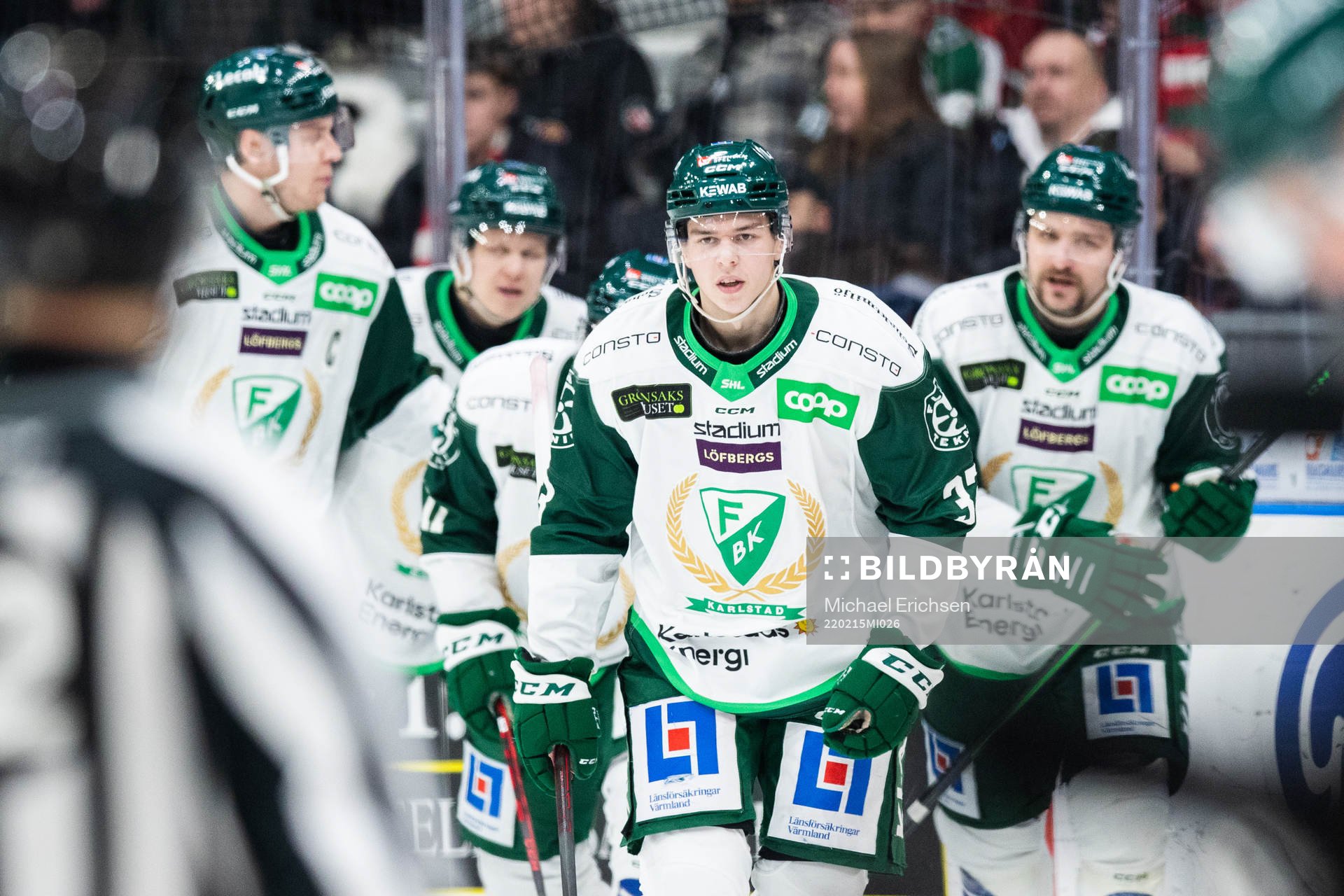 Färjestads Albert Johansson jublar