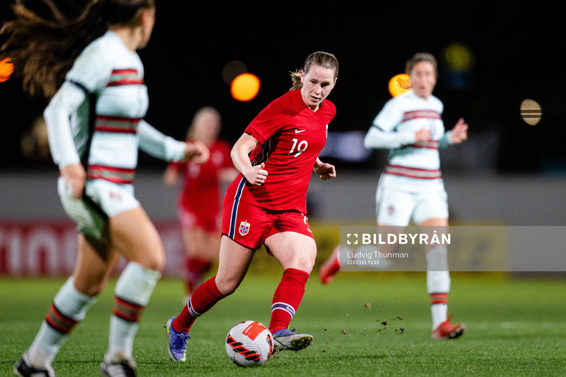 Elisabeth Terland of Norway during the Algarve Cup football match between Portugal and Norway on February 16, 2022 in Lagos. 