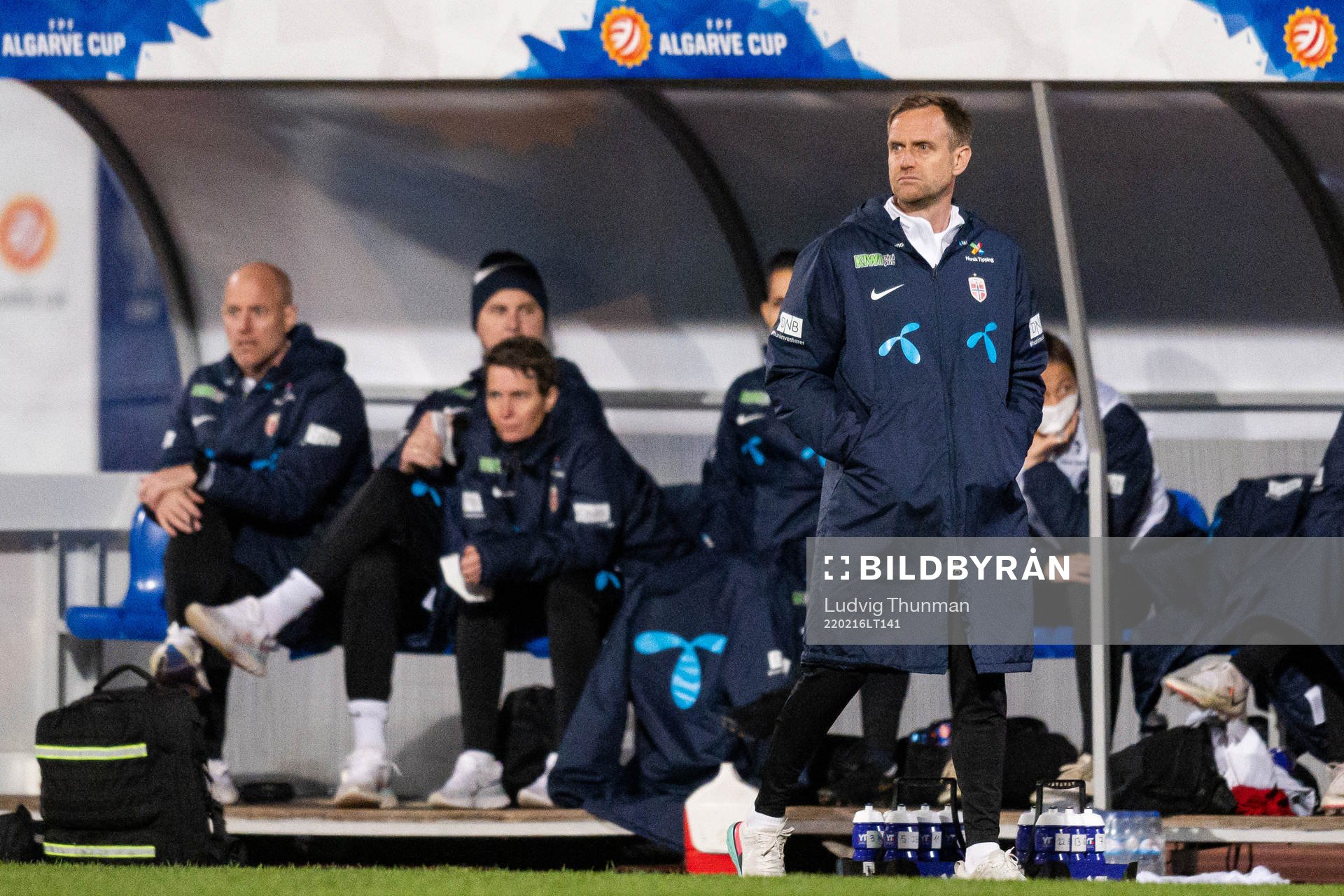 Martin Sjögren, head coach of Norway,during the Algarve