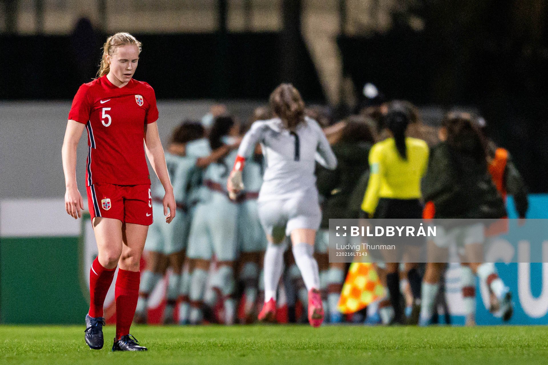 Julie Blakstad of Norway looks dejected