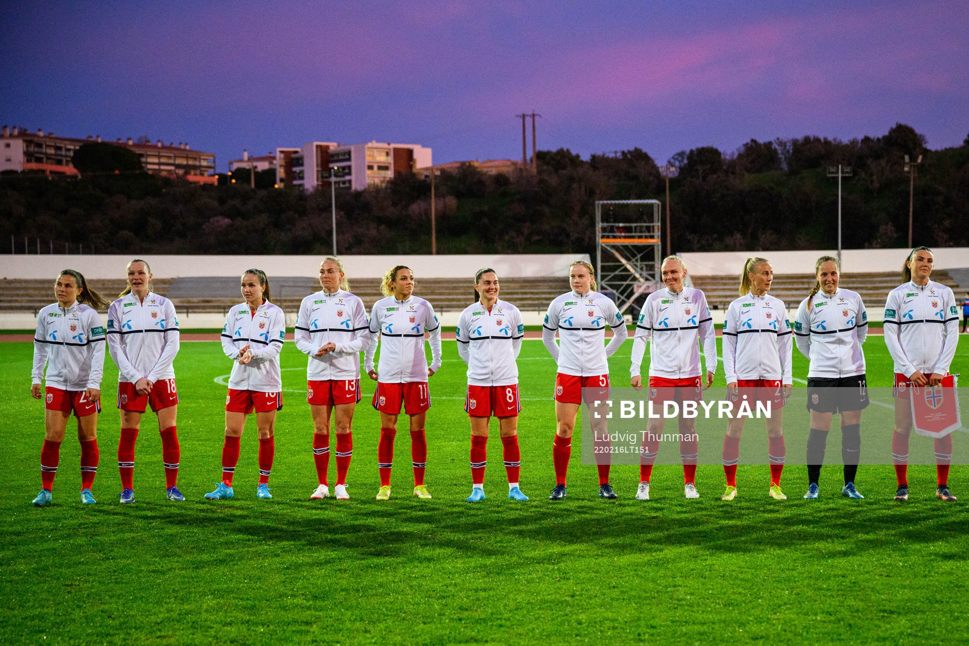 Players line up