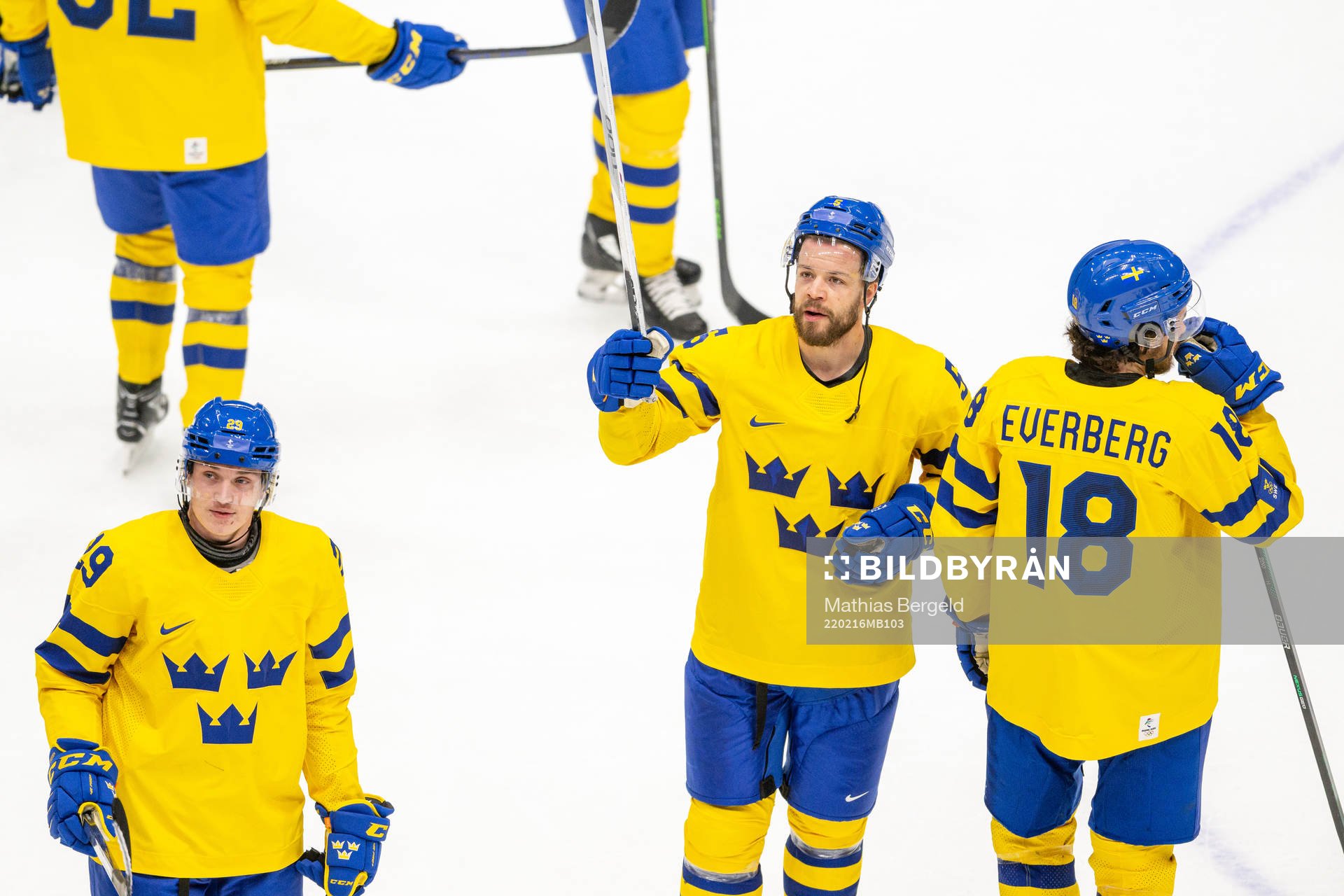 Oscar Fantenberg of Sweden celebrates
