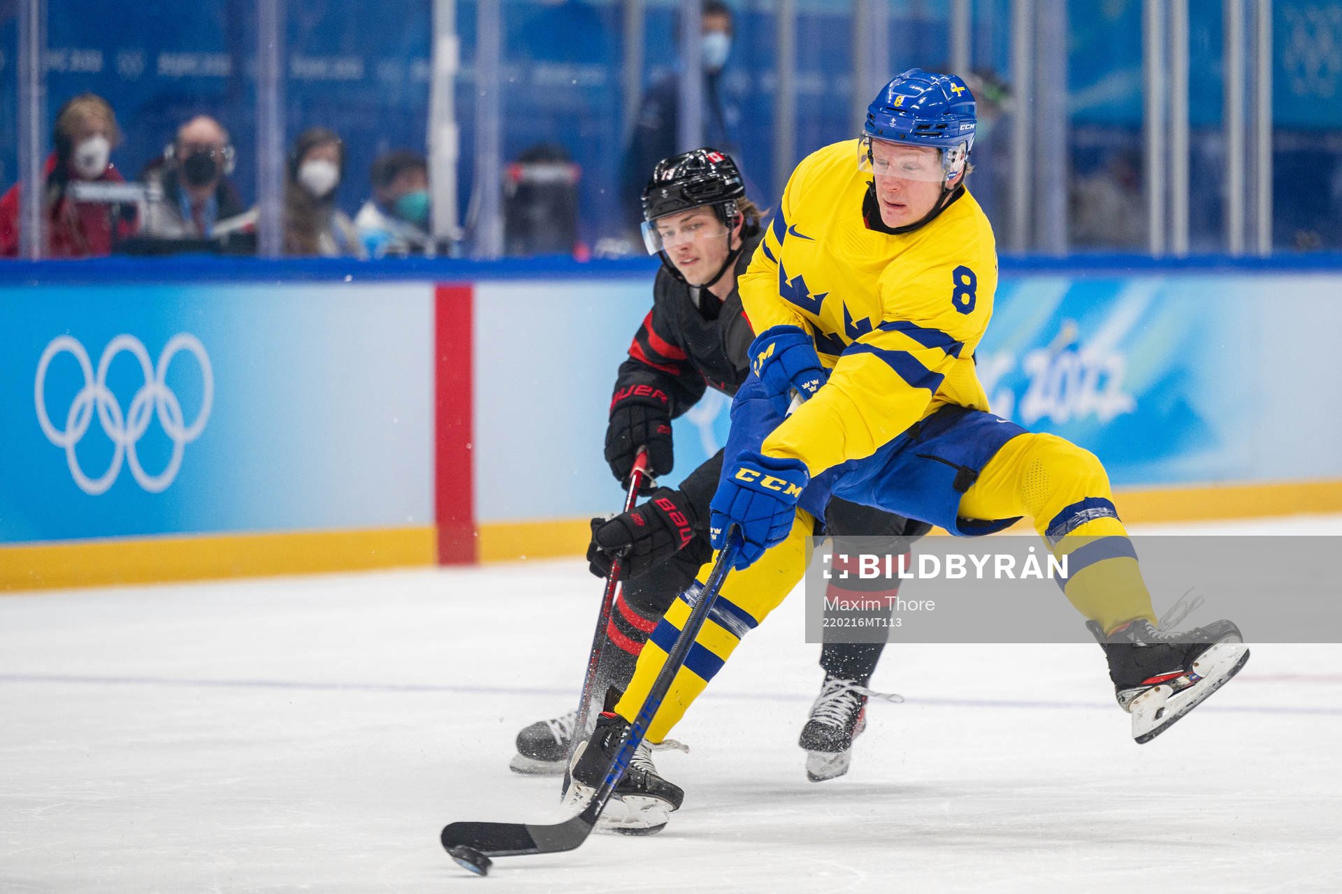 Fredrik Olofsson of Sweden in the men’s ice hockey