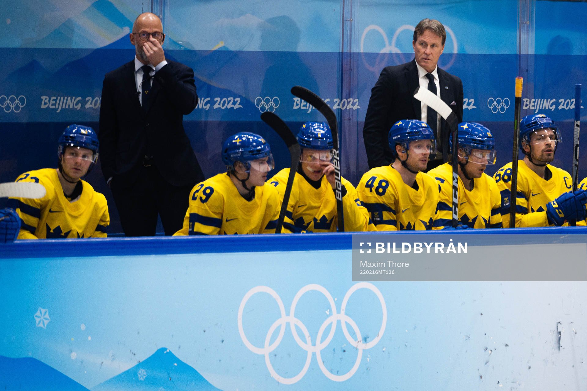 Assistant coach Markus Åkerblom and head coach Johan
