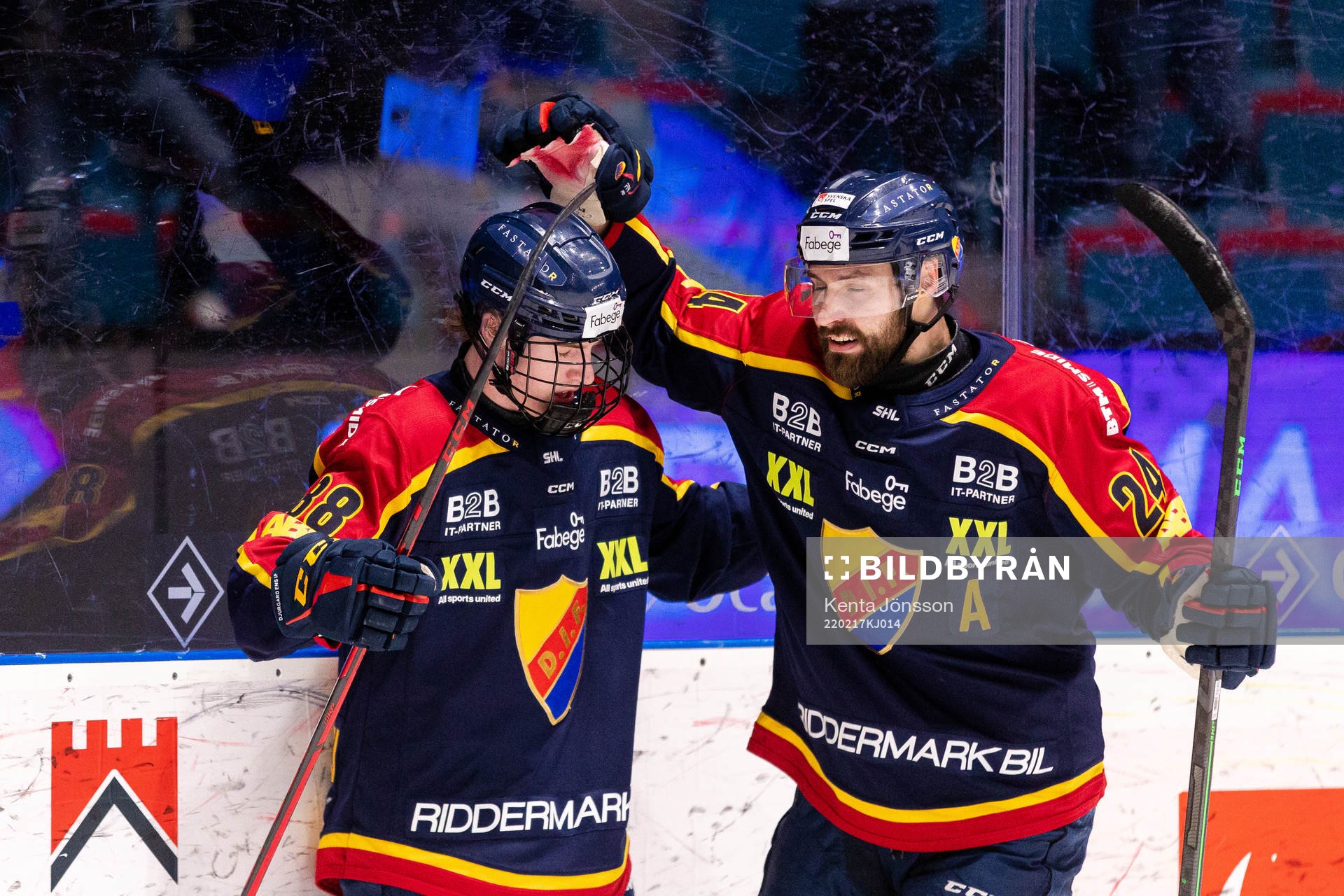 Djurgårdens Jonathan Lekkerimäki och Ludvig Rensfeldt