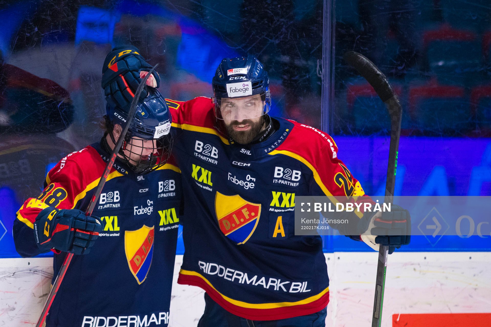 Djurgårdens Jonathan Lekkerimäki jublar med Ludvig