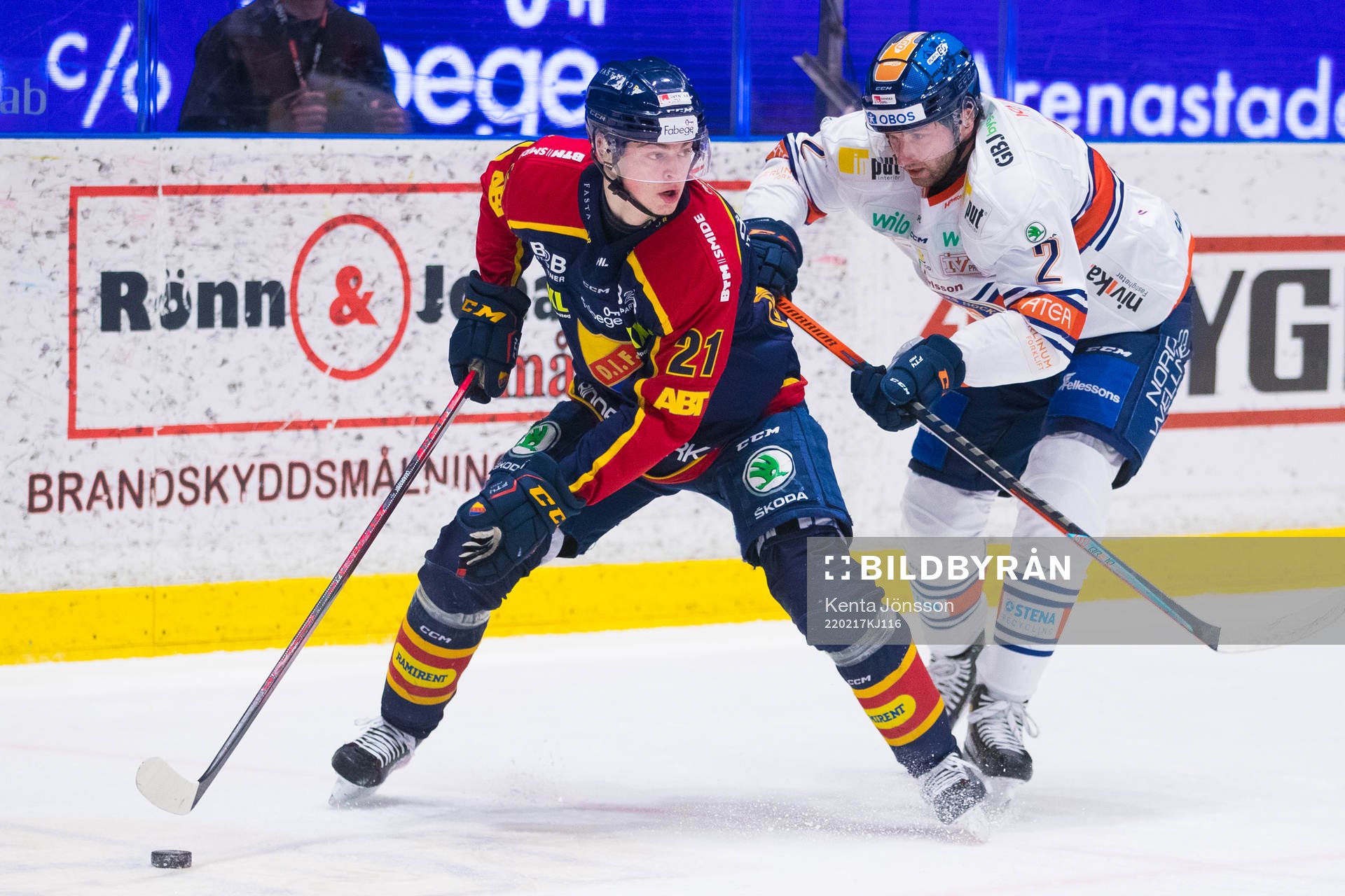 Djurgårdens Filip Cederqvist och Växjös Hardy Häman