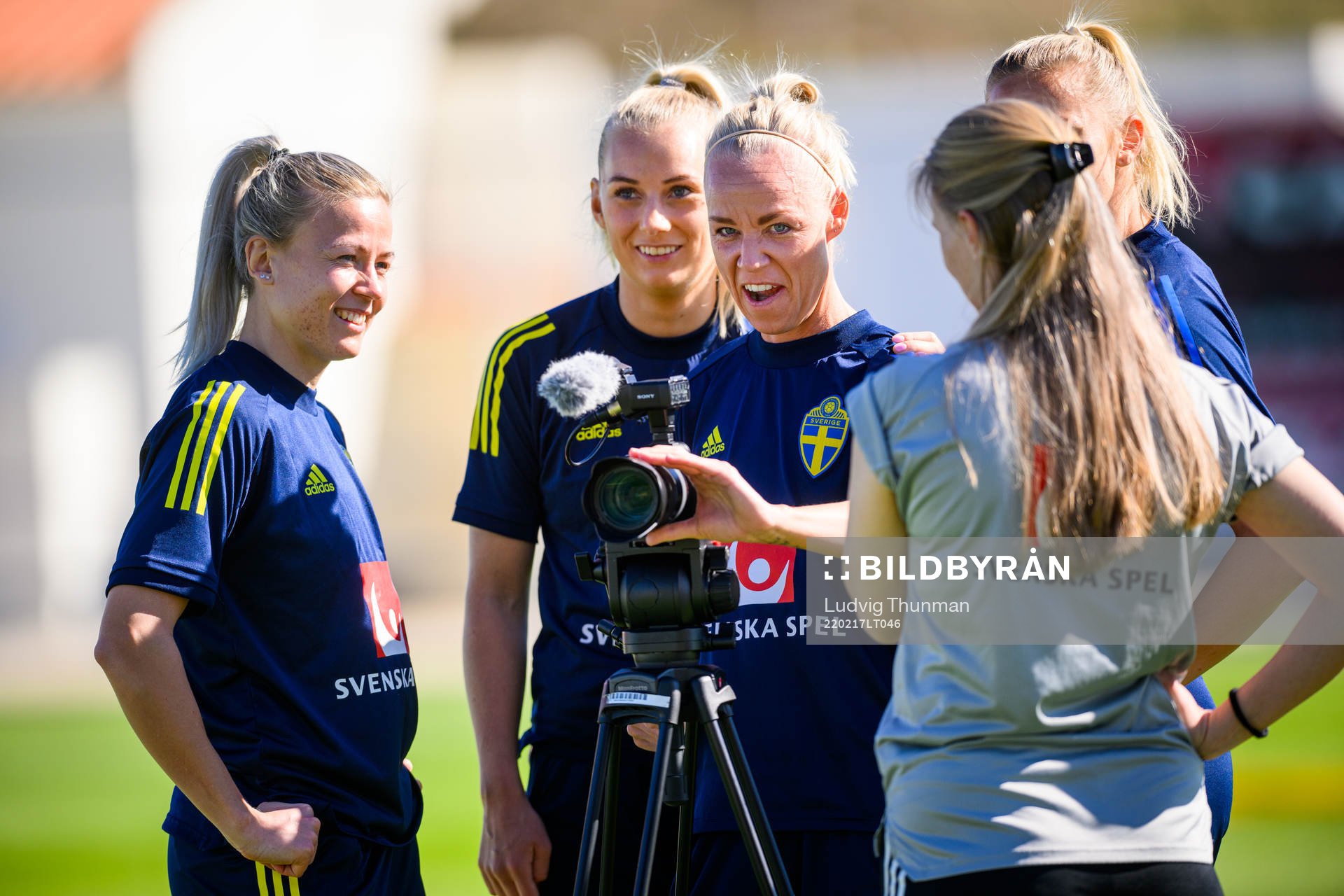 Hanna Glas, Caroline Seger and Stina Blackstenius