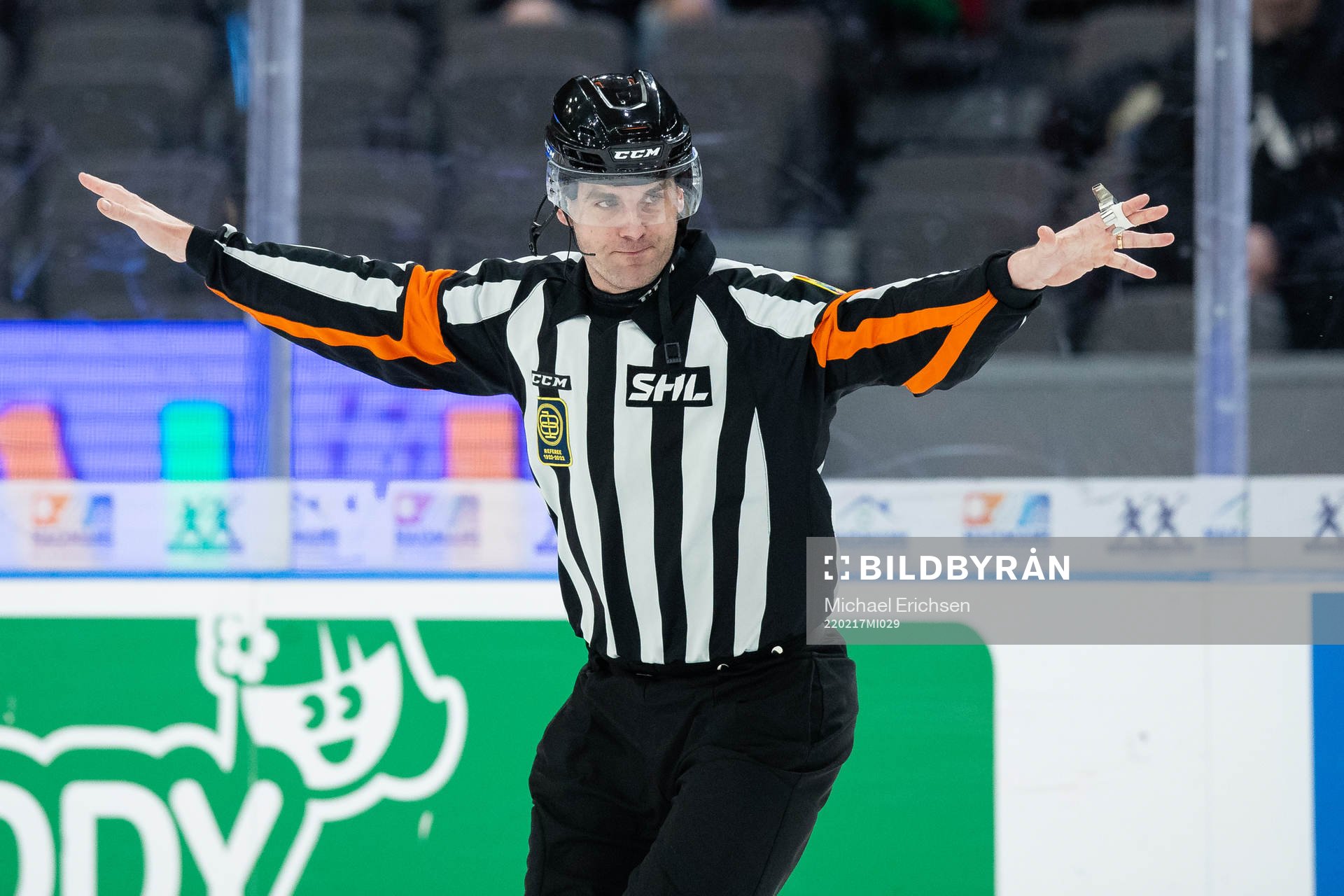 Domare Richard Magnusson dömer bort mål för Frölunda