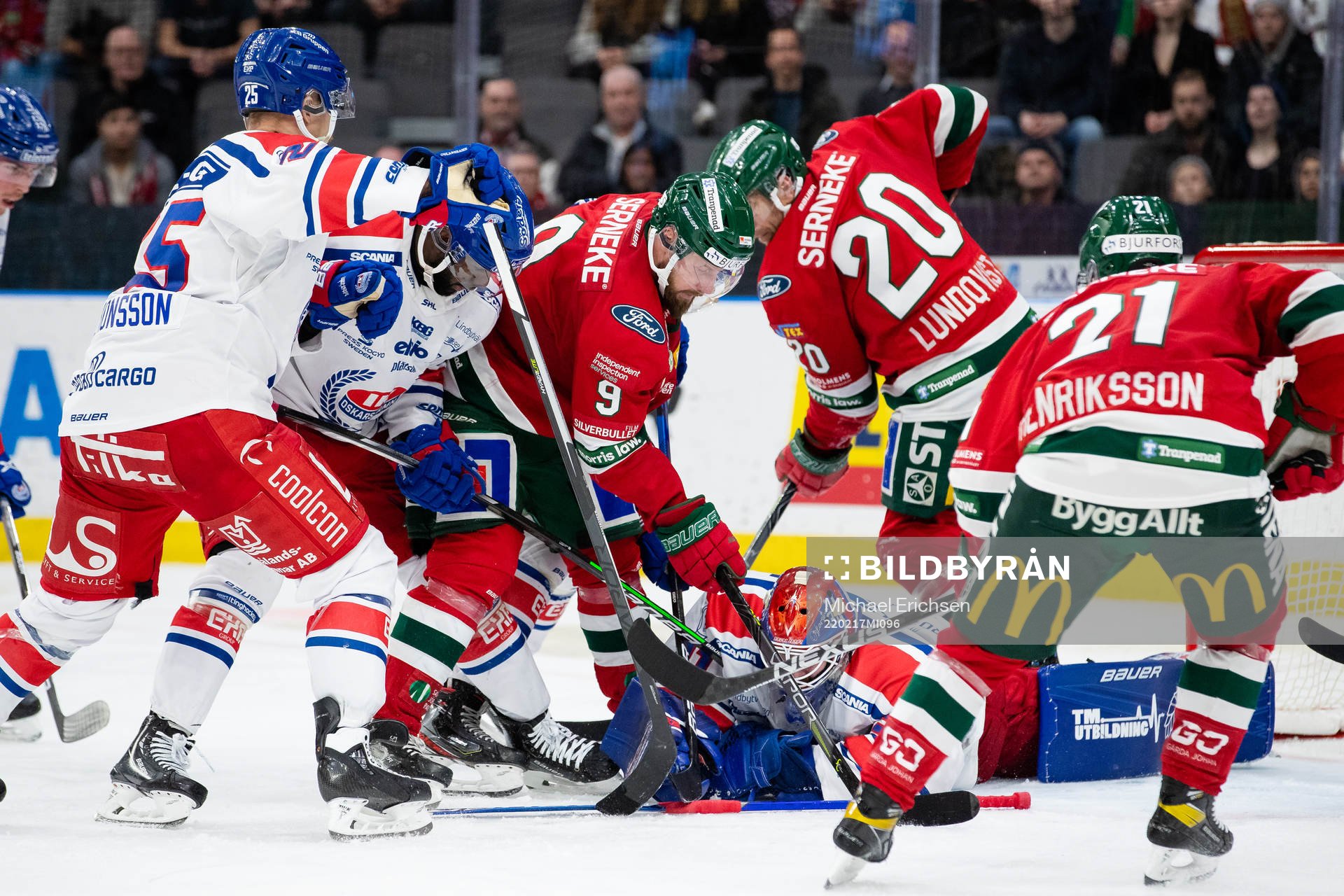 Frölundas Jan Mursak och Joel Lundqvist oroar framför