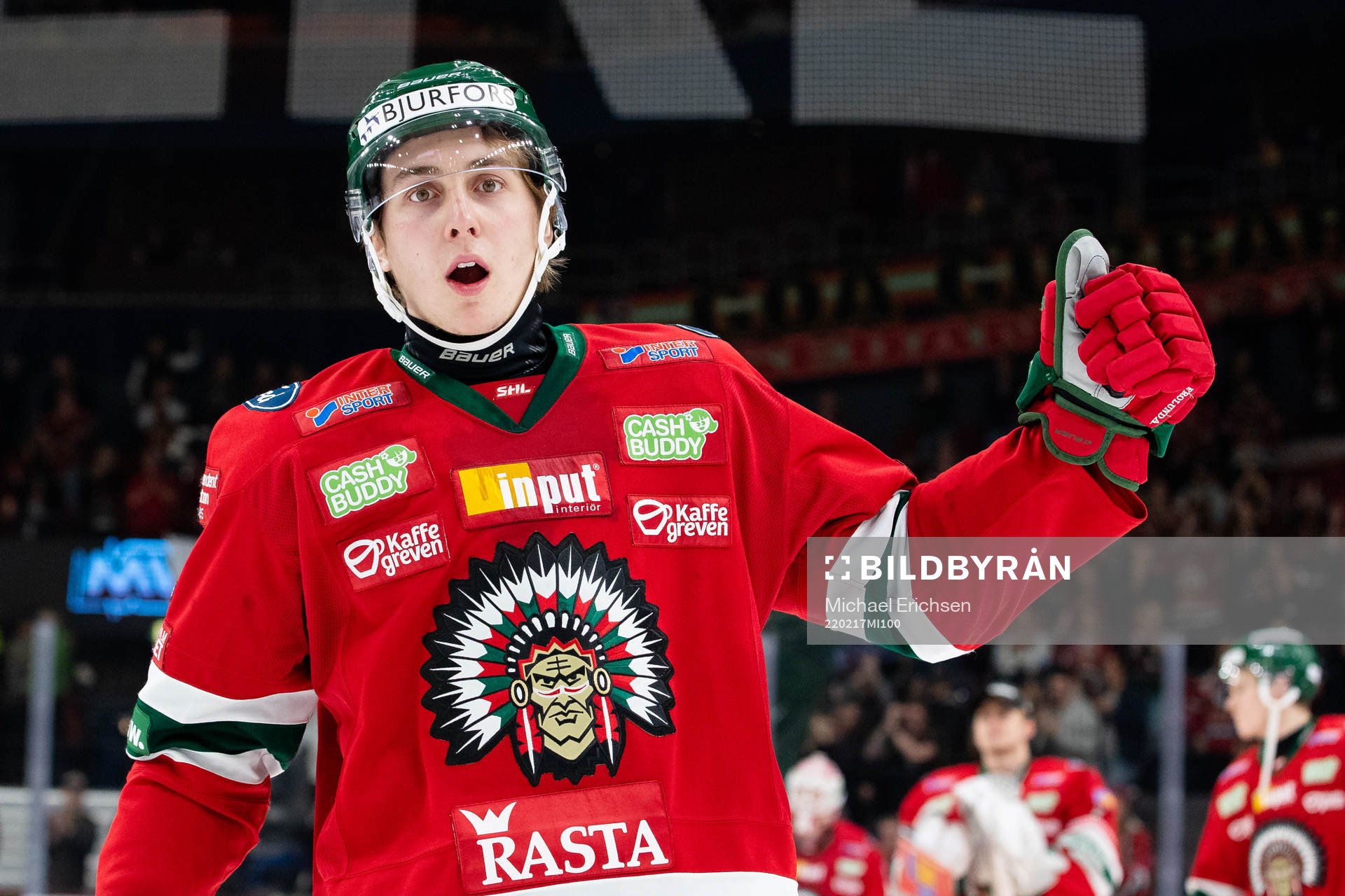 Frölundas Ludwig Persson jublar