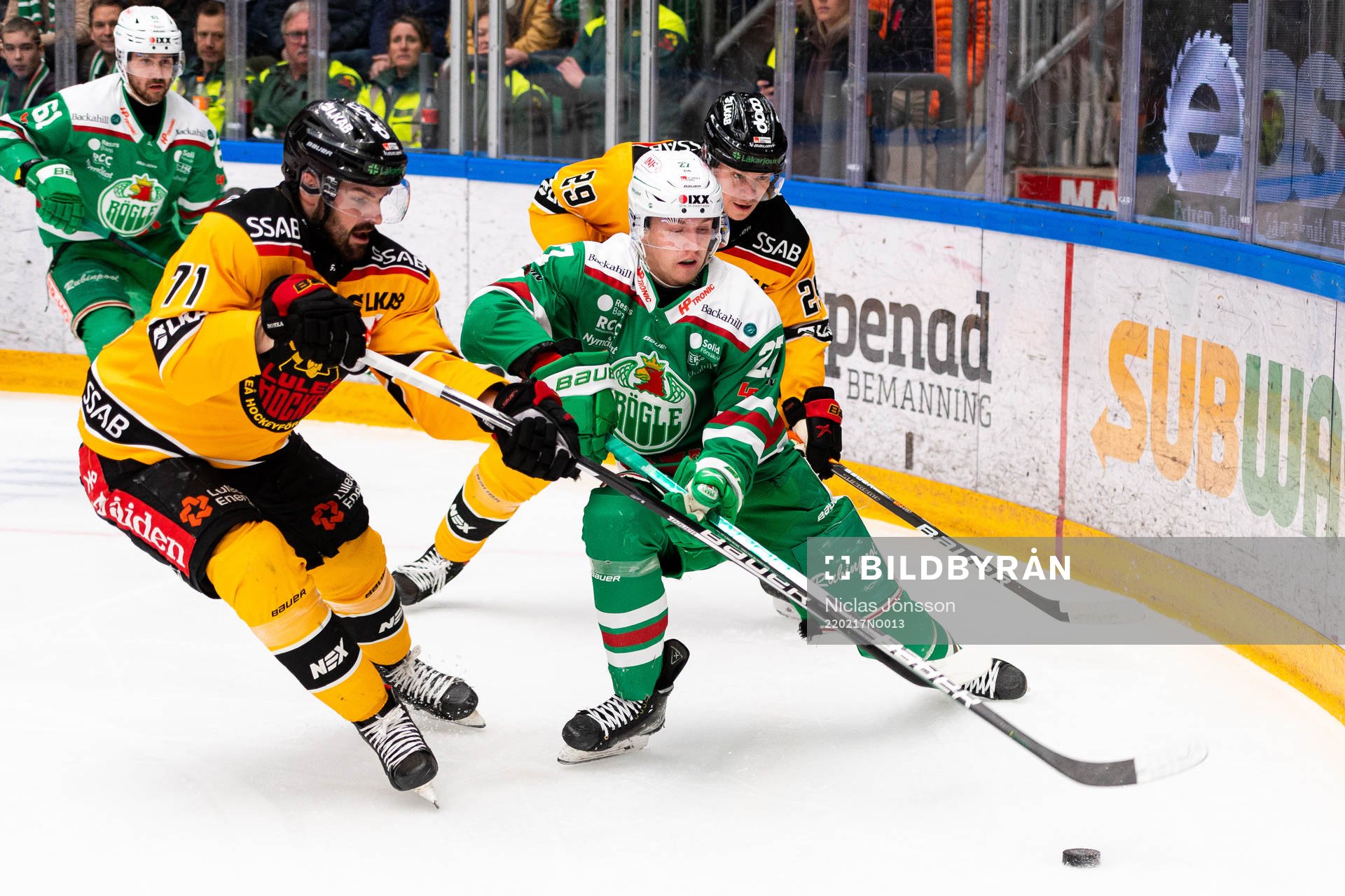 Luleås Linus Fröberg och Rögles Linus Sjödin